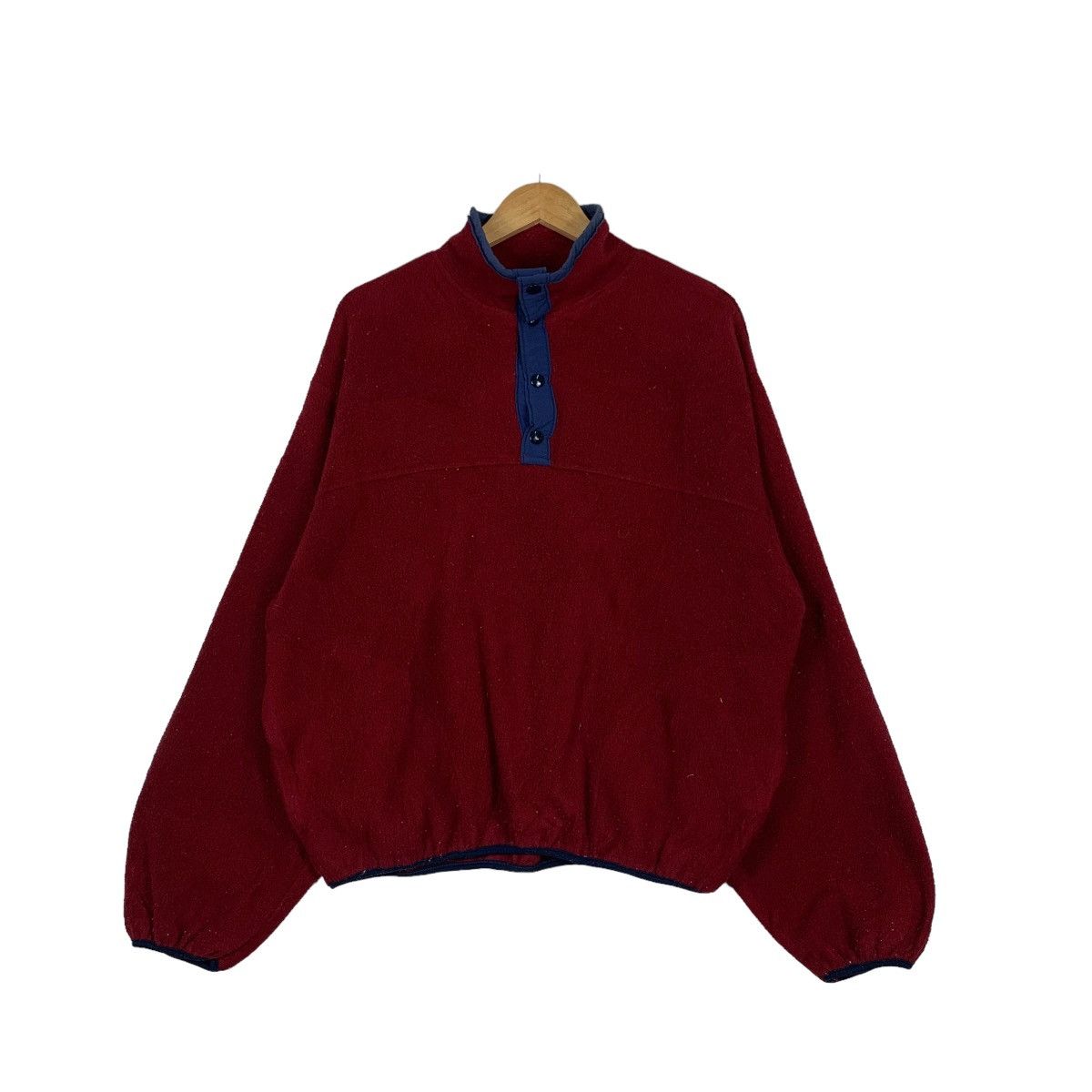 Other 90's Made in USA Half Button Pullover Red Fleece #1139-C52 Size US M / EU 48-50 / 2 - 1 Thumbnail