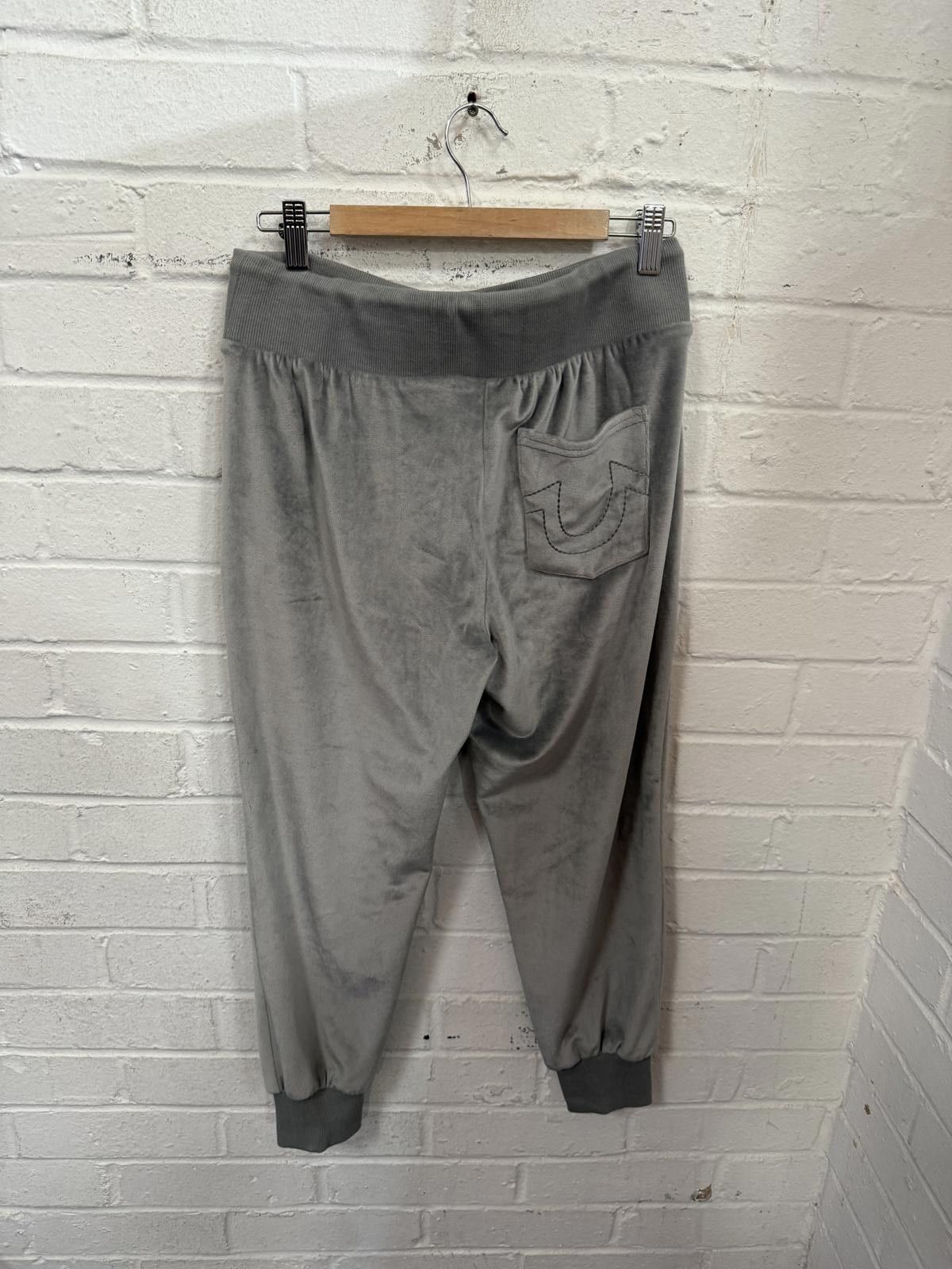 True Religion True Religion Women's Grey Velour Casual Pants Size S Size 28" / US 6 / IT 42 - 4 Thumbnail