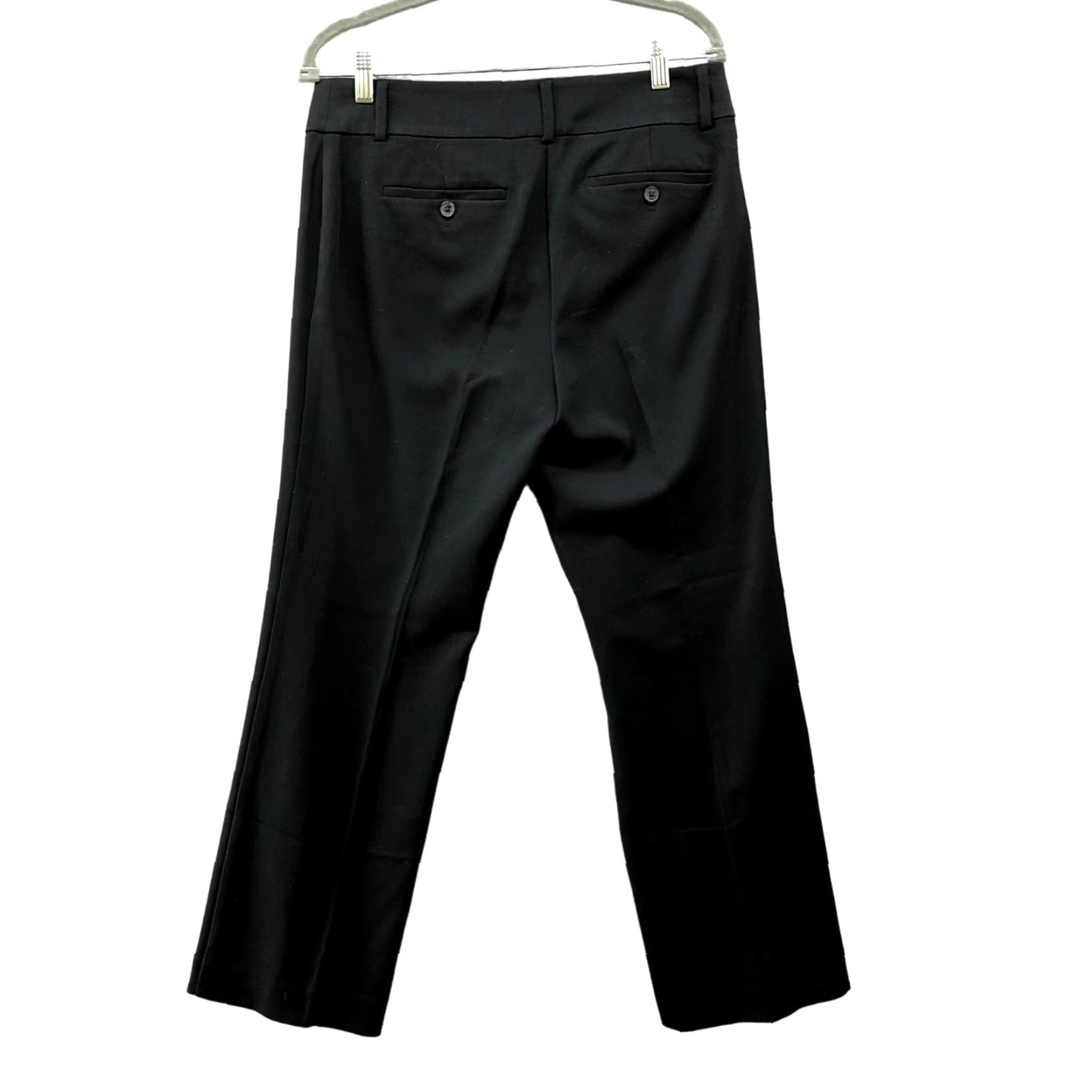 Loft LOFT Dress Pants Womens 6 Black Mid Rise Stretch Flat Front Straight Pockets Business Formal Workwear Dress Trouser Size 28" / US 6 / IT 42 - 2 Thumbnail
