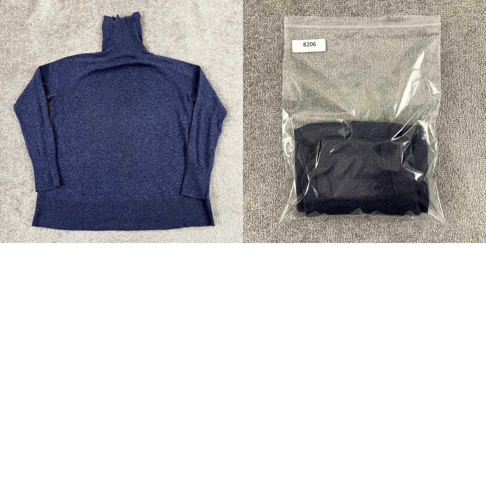 White + Warren WHITE + WARREN Sweater Womens Small Blue Turtle Neck Pullover Silk Nylon Stretch Size S / US 4 / IT 40 - 8 Thumbnail