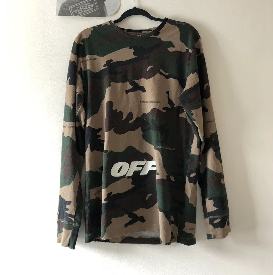 Off-White camouflage long sleeves T-shirt "BUSINESS CASUAL" TEE camo Size US XS / EU 42 / 0 - 1 Thumbnail