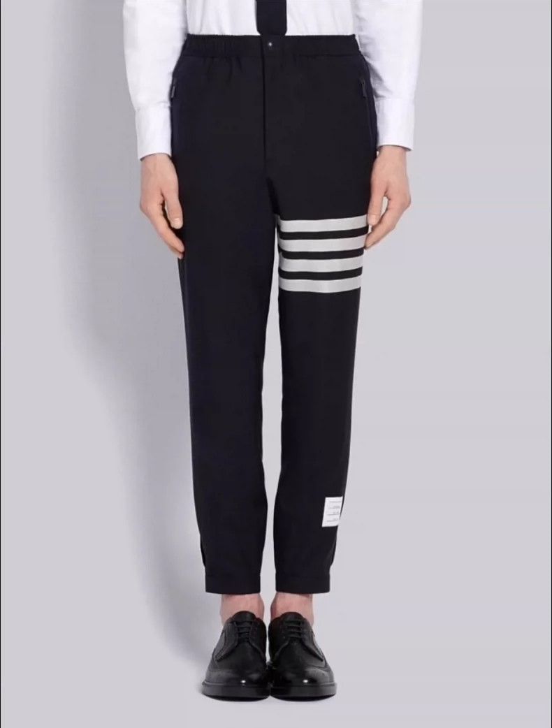 Thom Browne Thom browne Size1 Four-striped dark blue trousers Size US 29 - 8 Thumbnail