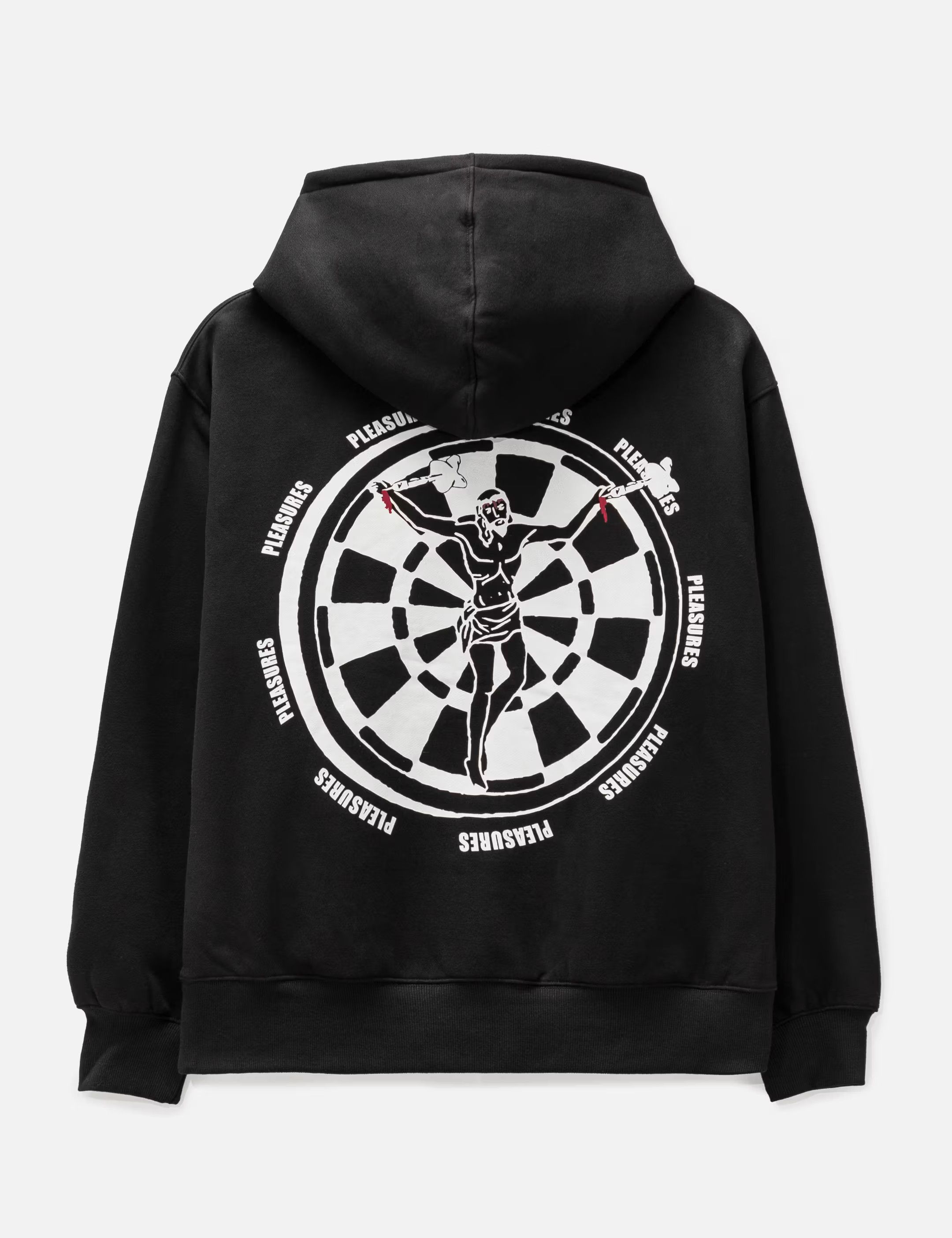 image of Pleasures Dartboard Hoodie in Black, Men's (Size 2XL)