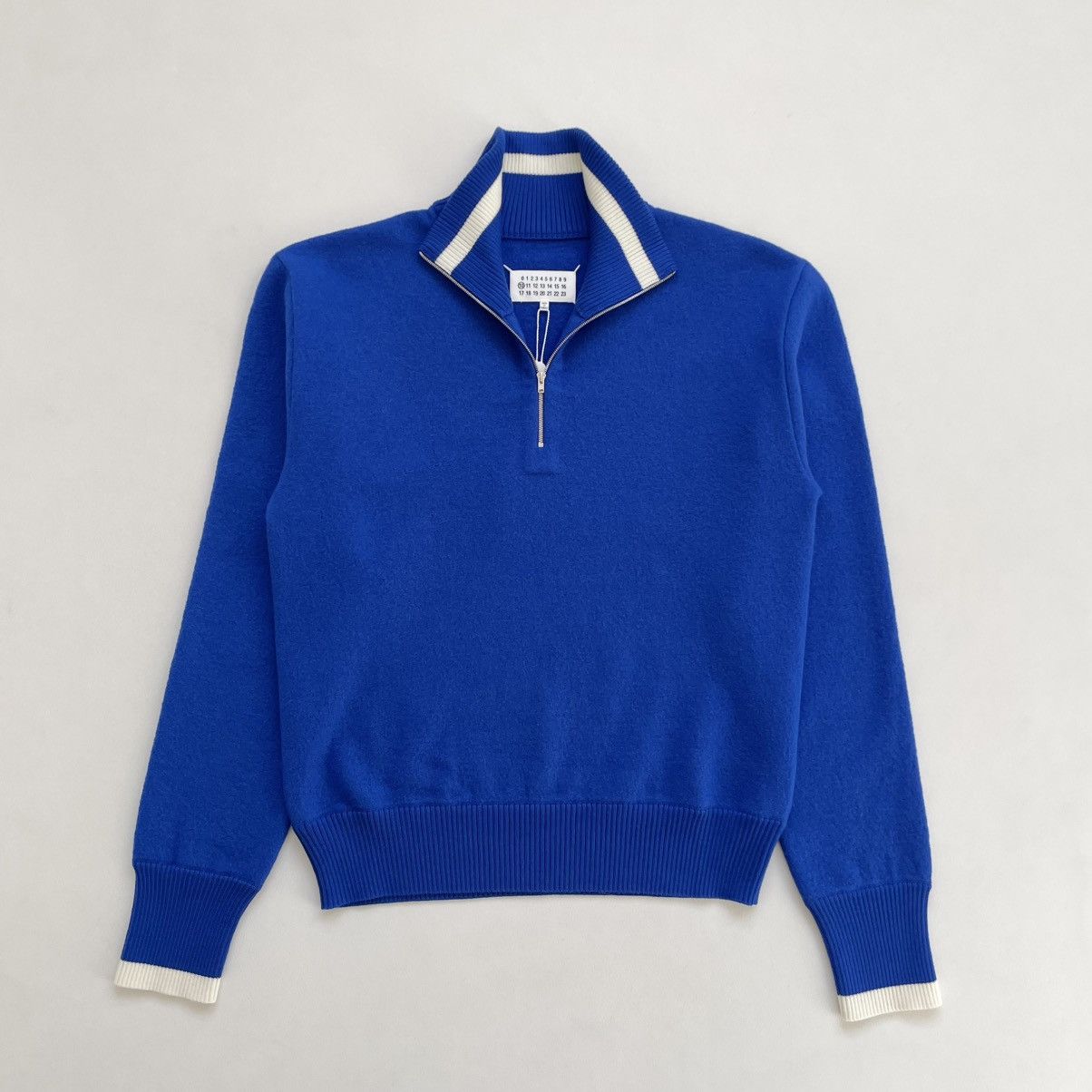Maison Margiela A/W 21 Brushed Wool ‘Quarter Zip’ Sweater Size US M / EU 48-50 / 2 - 1 Thumbnail