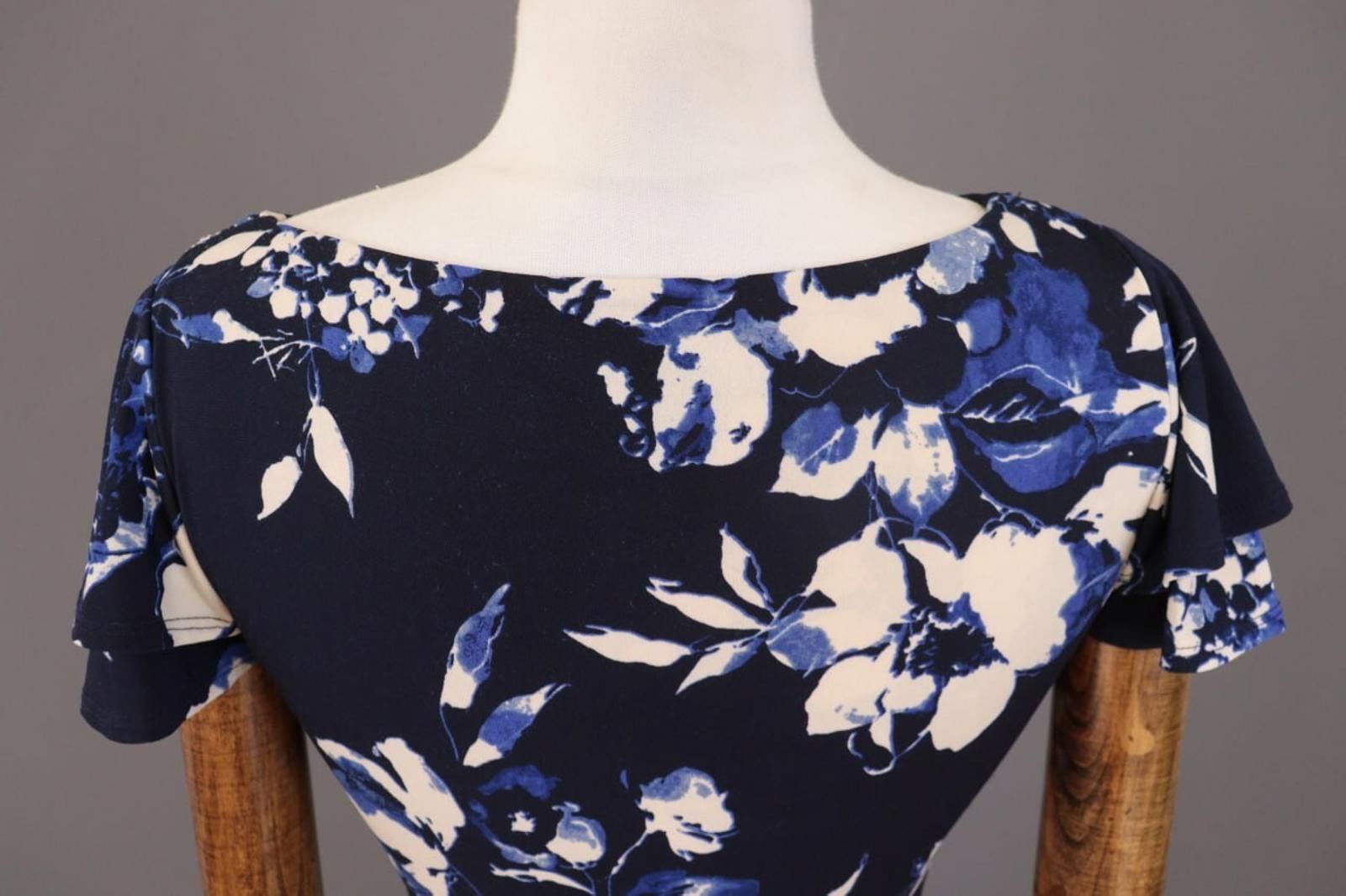 Lauren Ralph Lauren Ladies Ralph Lauren Blue Floral Evening Dress Size 15? Size M / US 6-8 / IT 42-44 - 11 Thumbnail