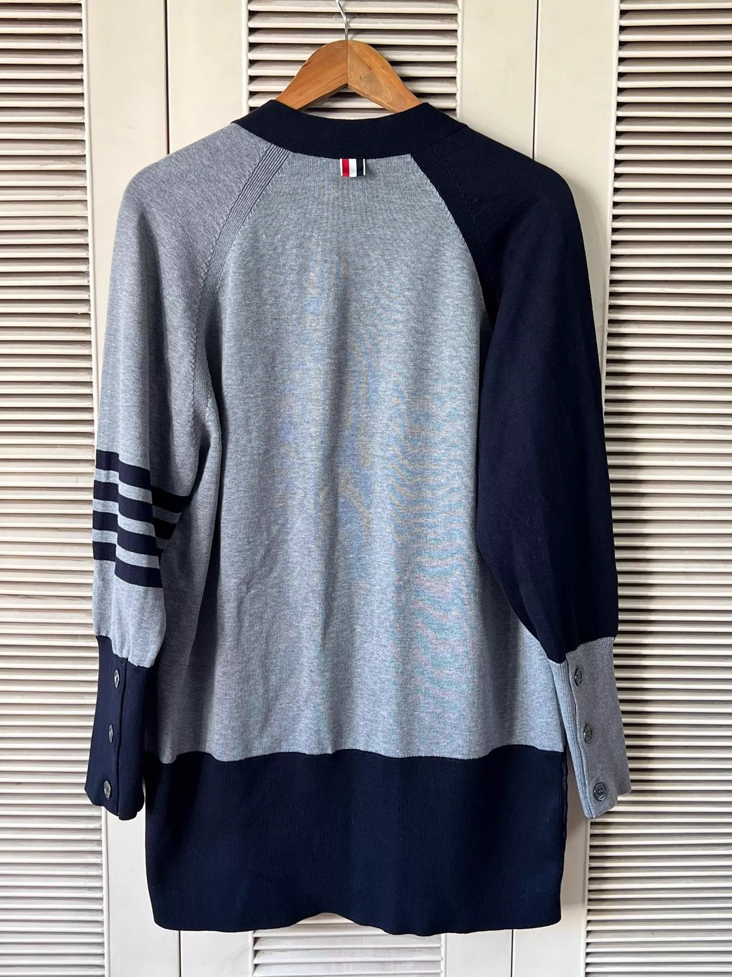 Thom Browne Thom Browne Color Block 4-Bar Blue-Grey Cardigan 38 Size XS / US 0-2 / IT 36-38 - 2 Thumbnail