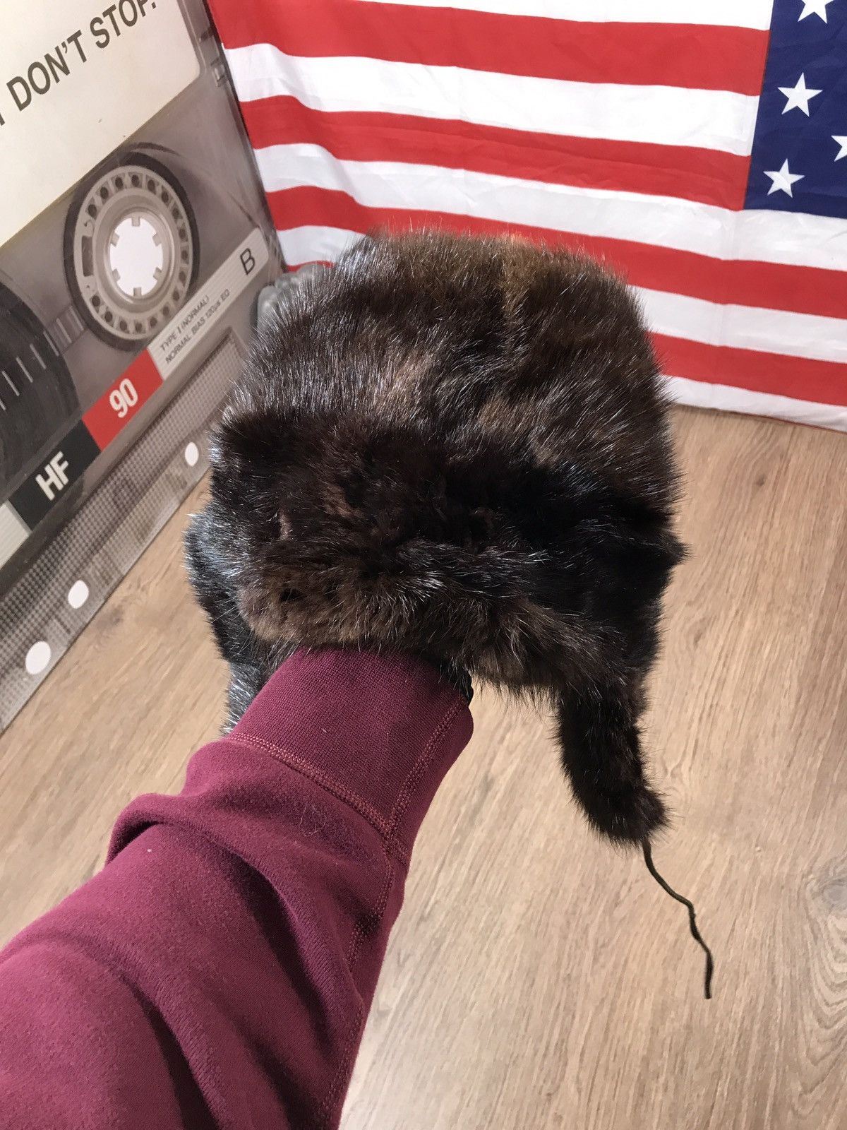 Japanese Brand × Vintage Vintage Natural Fur Ushanka Hat Size ONE SIZE - 4 Thumbnail