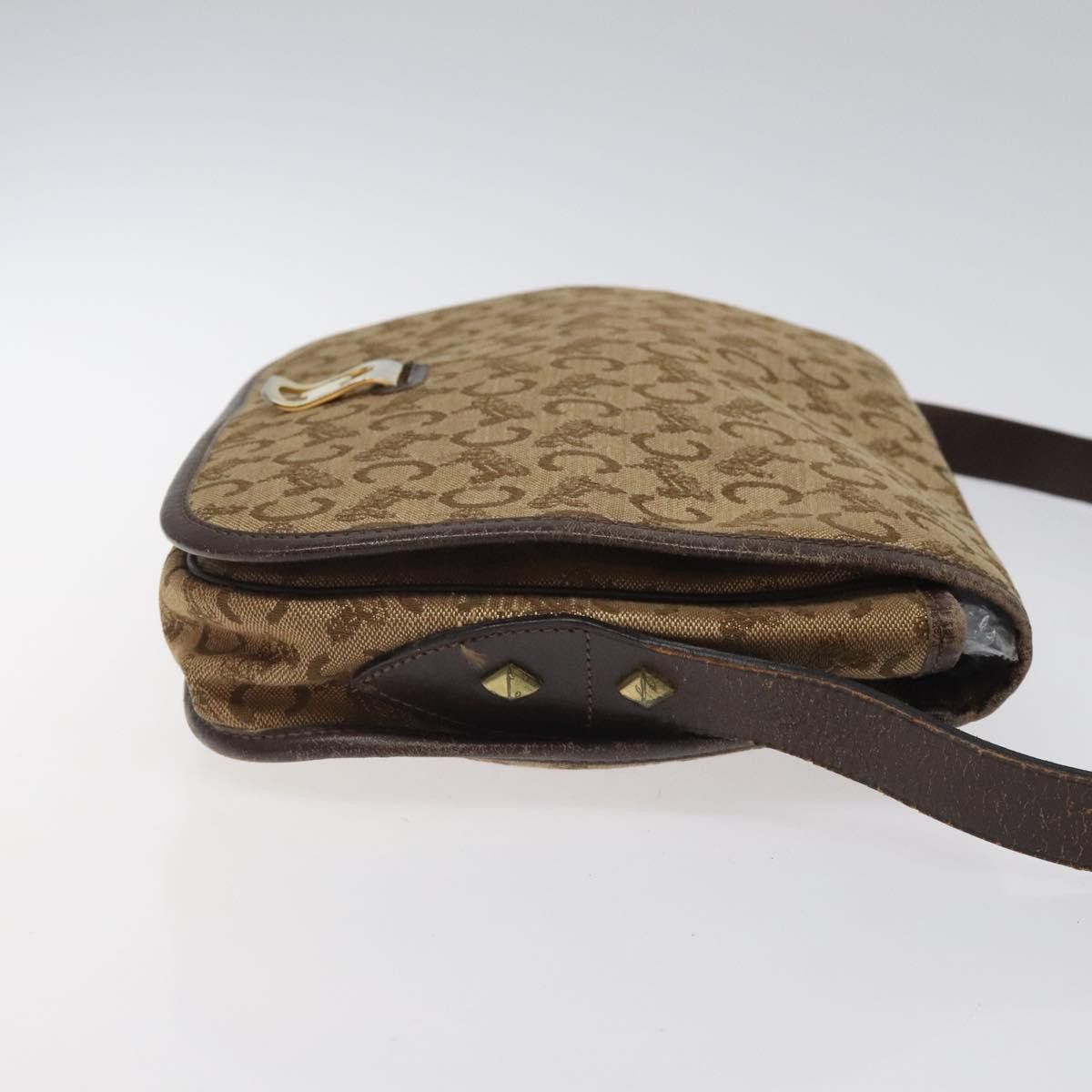 Celine CELINE C Sulky Shoulder Bag Canvas Brown Gold Size ONE SIZE - 4 Thumbnail