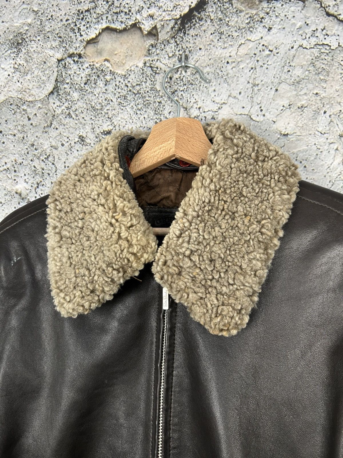Genuine Leather Vintage Genuine Leather Jacket 90s Archive Sherpa Punk Rock Size US L / EU 52-54 / 3 - 3 Thumbnail