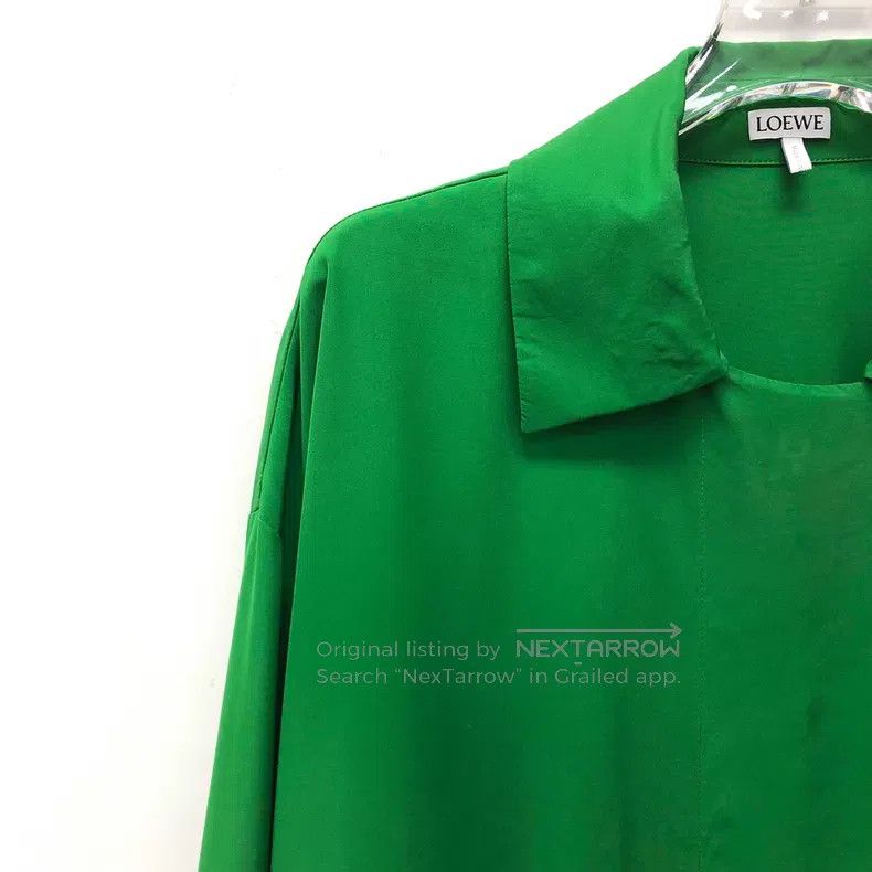 Loewe Loewe Green pocket logo embroidery mulberry silk collar lo Size XS / US 0-2 / IT 36-38 - 3 Thumbnail