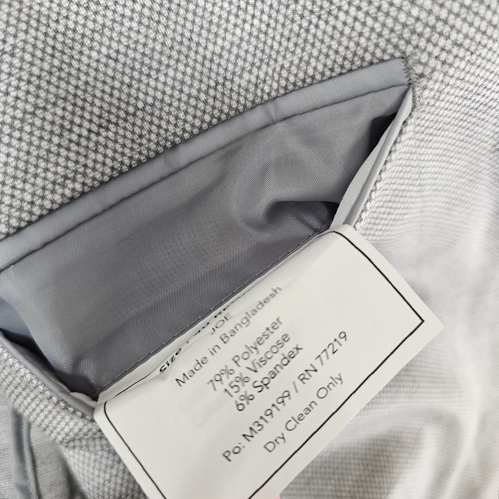 Joseph Abboud Joseph Abboud Blazer Mens 40R Gray Knit Check Modern Fit Stretch Suit Jacket Size 40R - 7 Thumbnail