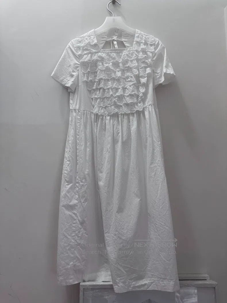 Comme des Garcons Comme Des Garcons Spring Summer White Frill Hem Apron Dres Size XS / US 0-2 / IT 36-38 - 1 Thumbnail