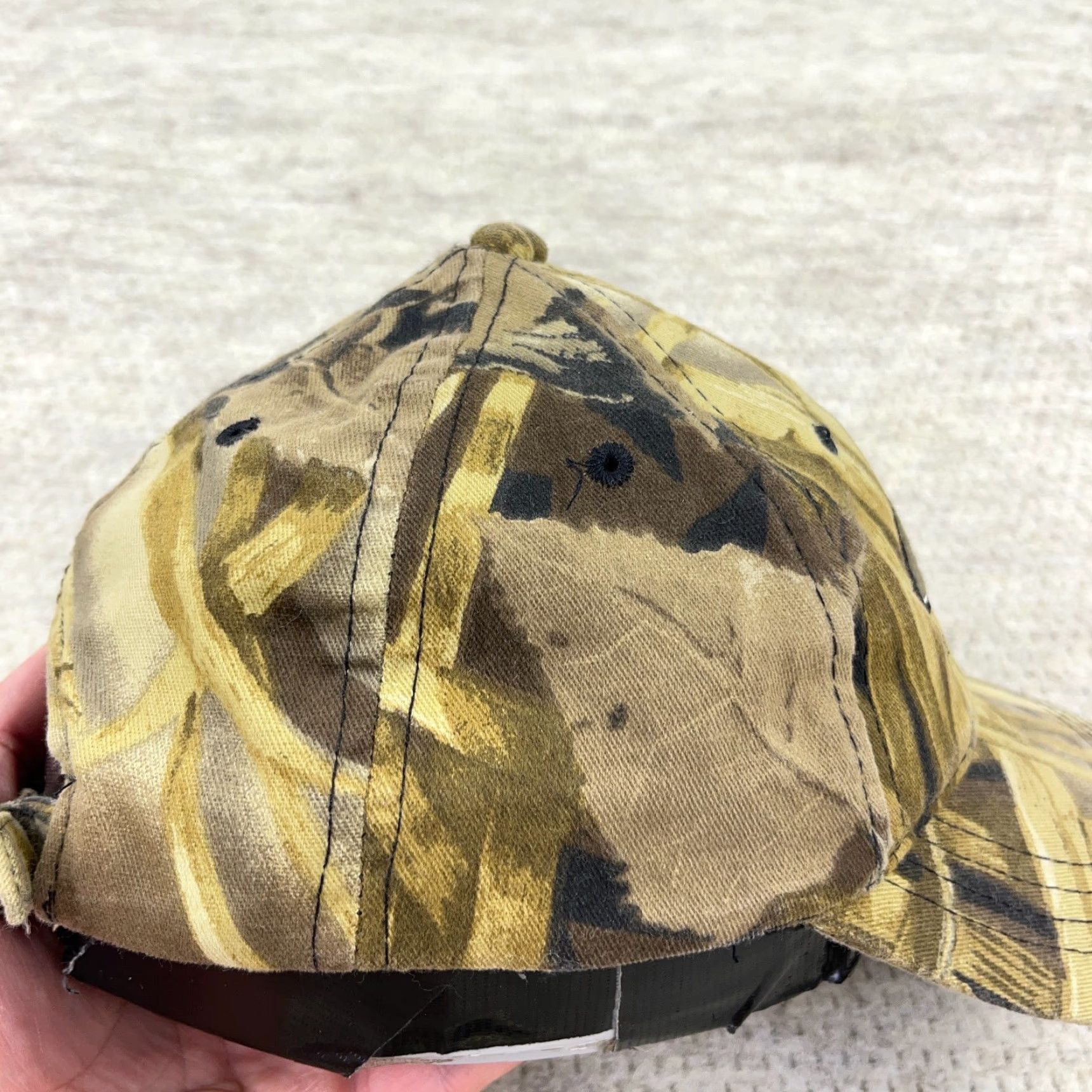 Vintage VINTAGE Ducks Unlimited Hat Cap Strap Back Camouflage Brown Men's Adult One Size Adjustable Outdoor USA 80s Retro Logo Hunting Nature Size ONE SIZE - 5 Thumbnail