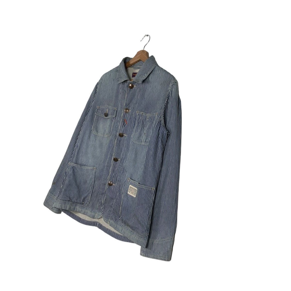 Japanese Brand PURPLE & YELLOW Hickory Striped Jacket #0224-C10 Size US M / EU 48-50 / 2 - 2 Thumbnail
