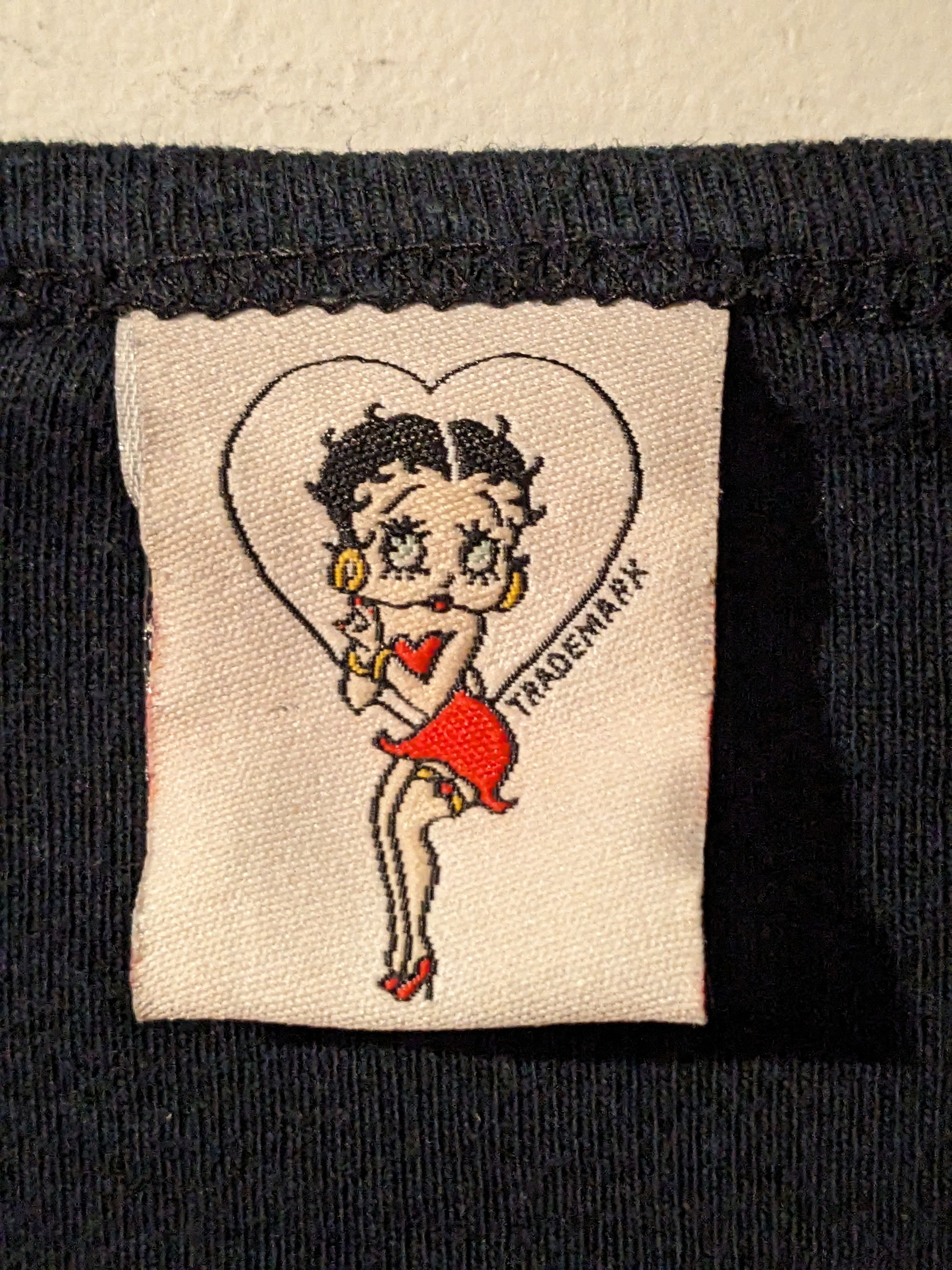 Cartoon Network Vintage 2004 Betty Boop Black Small Cropped T-Shirt Size S / US 4 / IT 40 - 3 Thumbnail