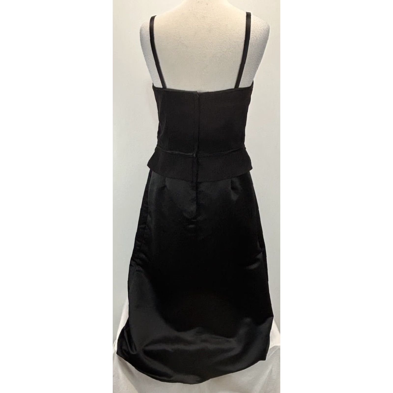Vintage VINTAGE Scott McClintock Long Black Gown Dress 16 Satin Skirt Removable Straps US Eveningwear 1990s Mens? Womens? Size 38" / US 16 / IT 52 - 3 Thumbnail