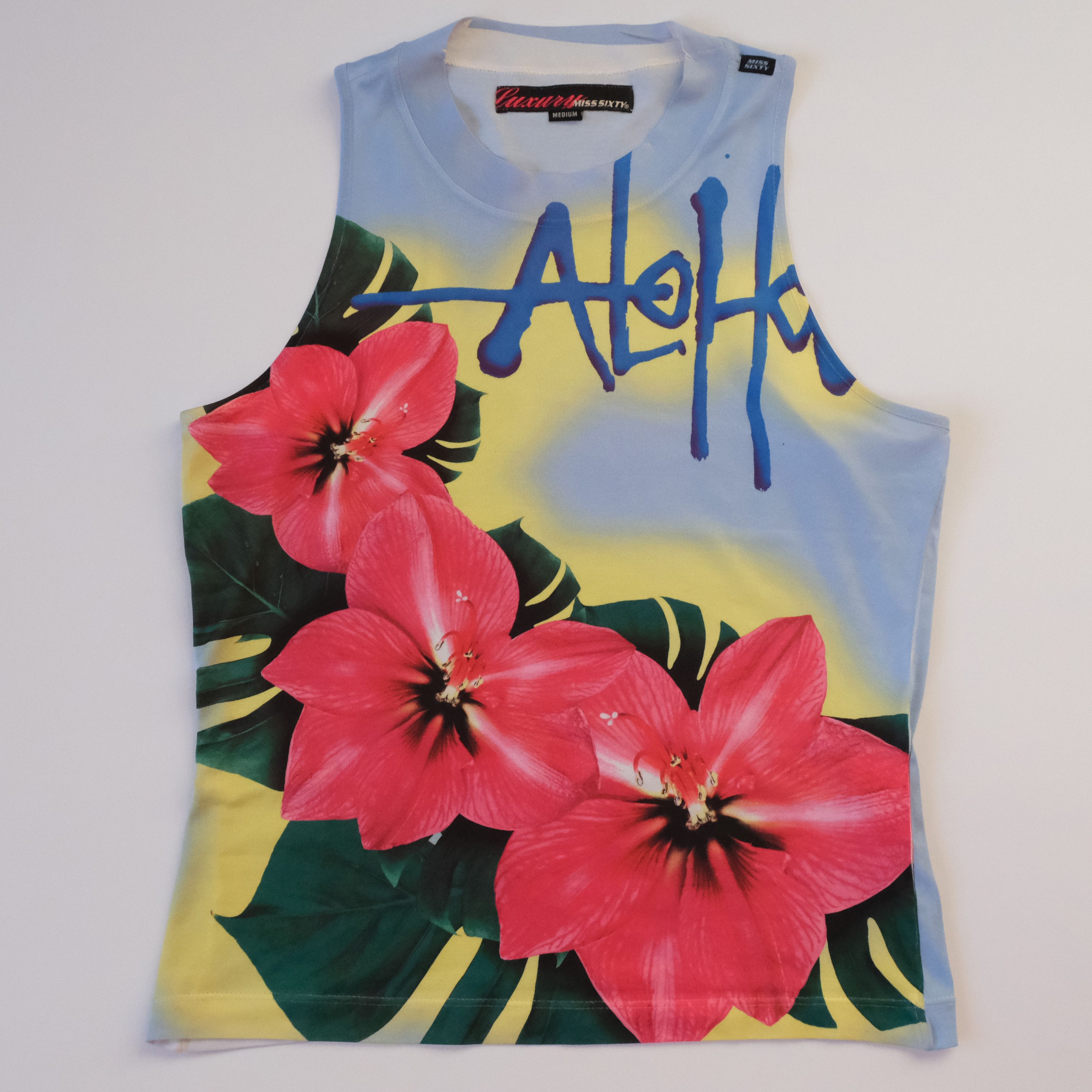 image of Miss Sixty Aloha Crop Top, Women's (Size Small)