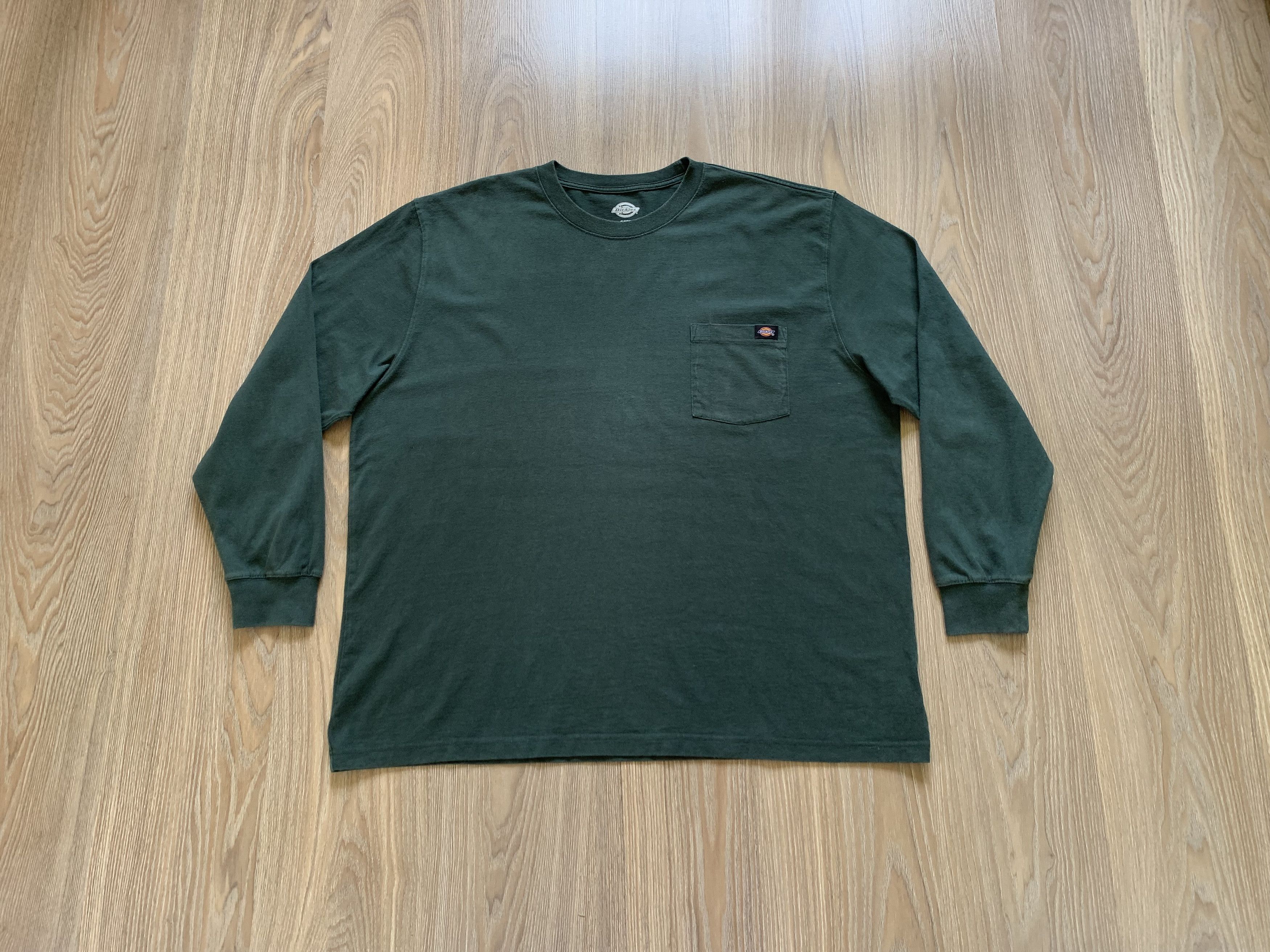 Dickies Dickies Green Long Sleeve Cotton Work Pocket Tee Size US XXL / EU 58 / 5 - 1 Thumbnail