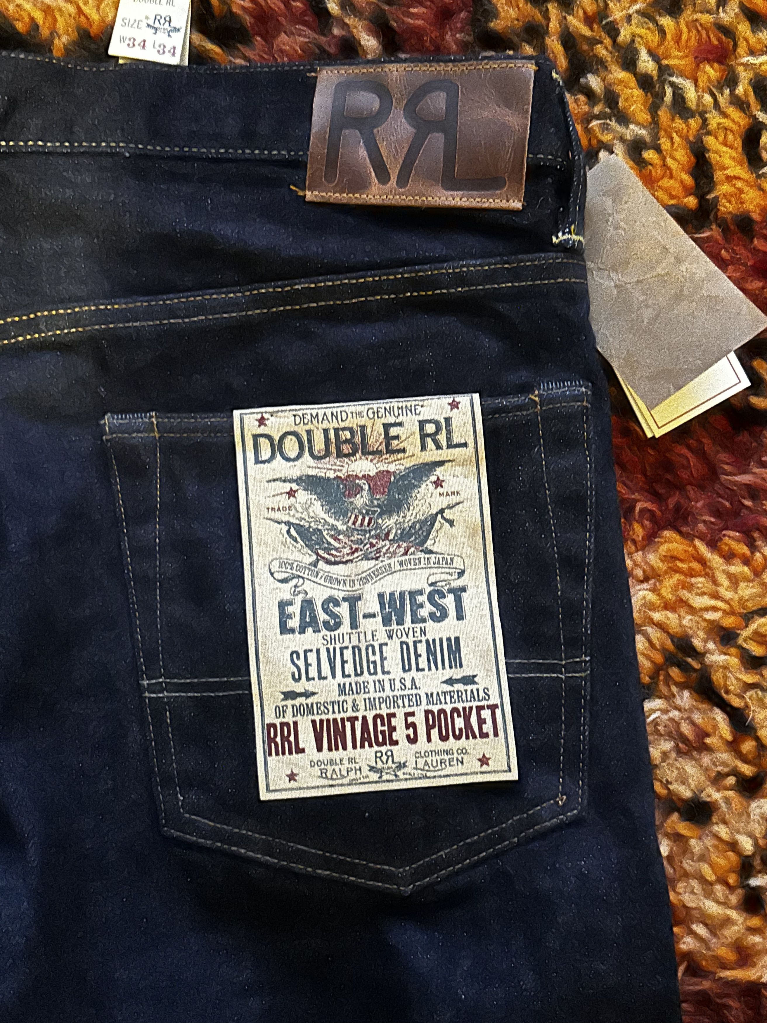 RRL Ralph Lauren RRL Vintage 5 Pocket East West Selvedge Jean Grailed
