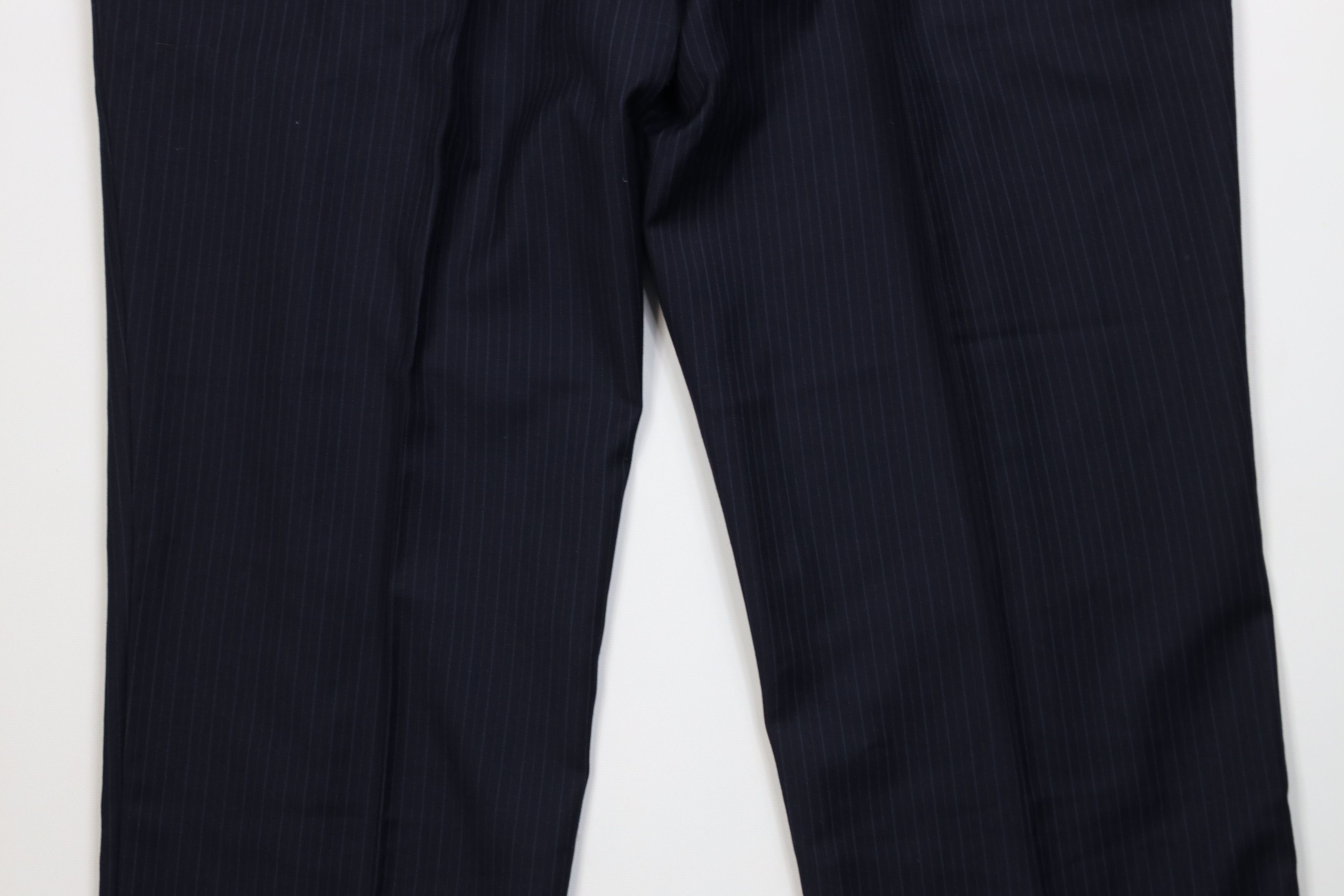 Vintage Vintage 90s Streetwear Pinstriped Wide Leg Chino Pants Blue Size US 42 / EU 58 - 12 Thumbnail