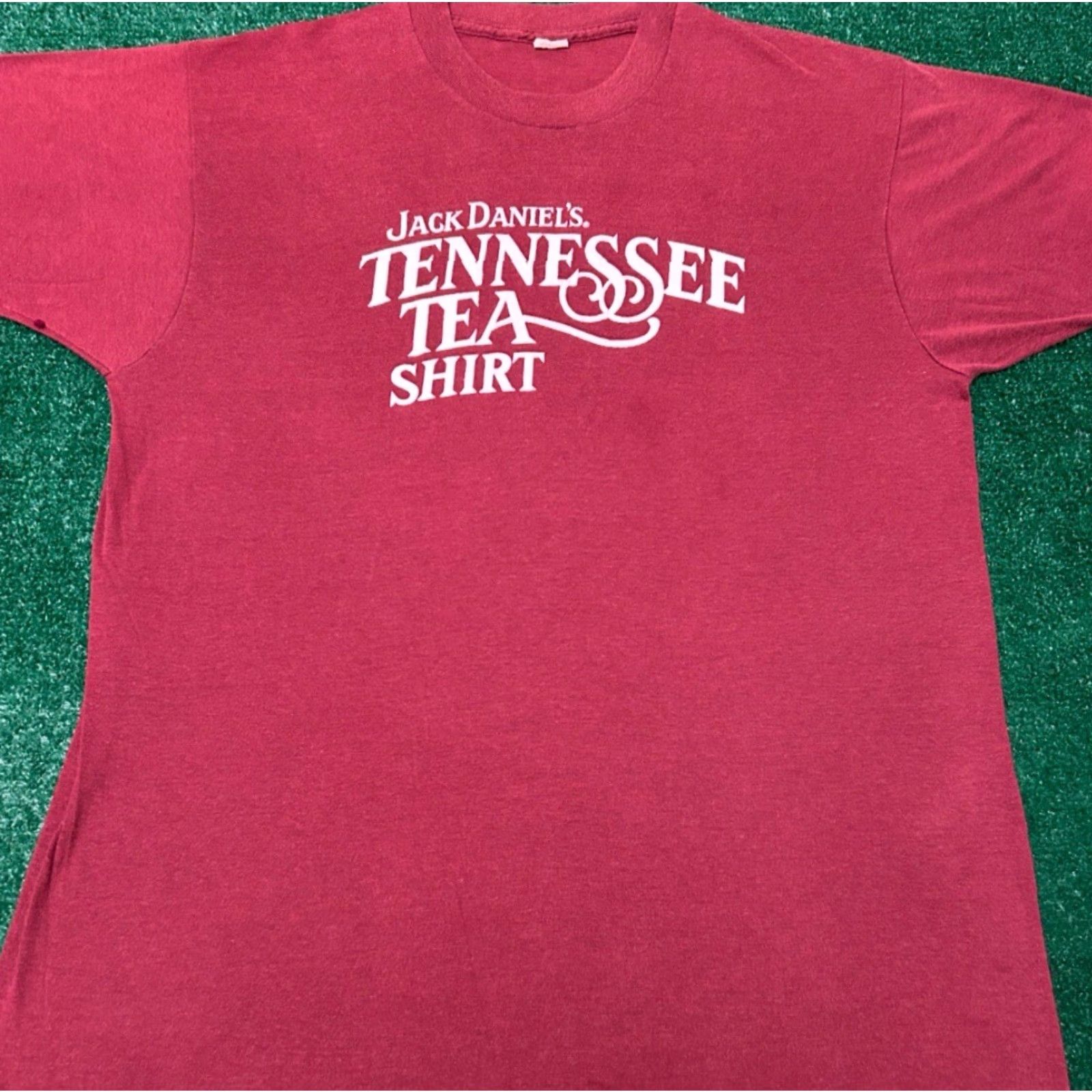 Vintage VINTAGE 80s 90s Jack Daniels Tennessee Tea Whiskey VTG Shirt Mens XL USA Maroon Short Sleeve Tee Adults Mens XL Size US XL / EU 56 / 4 - 3 Thumbnail