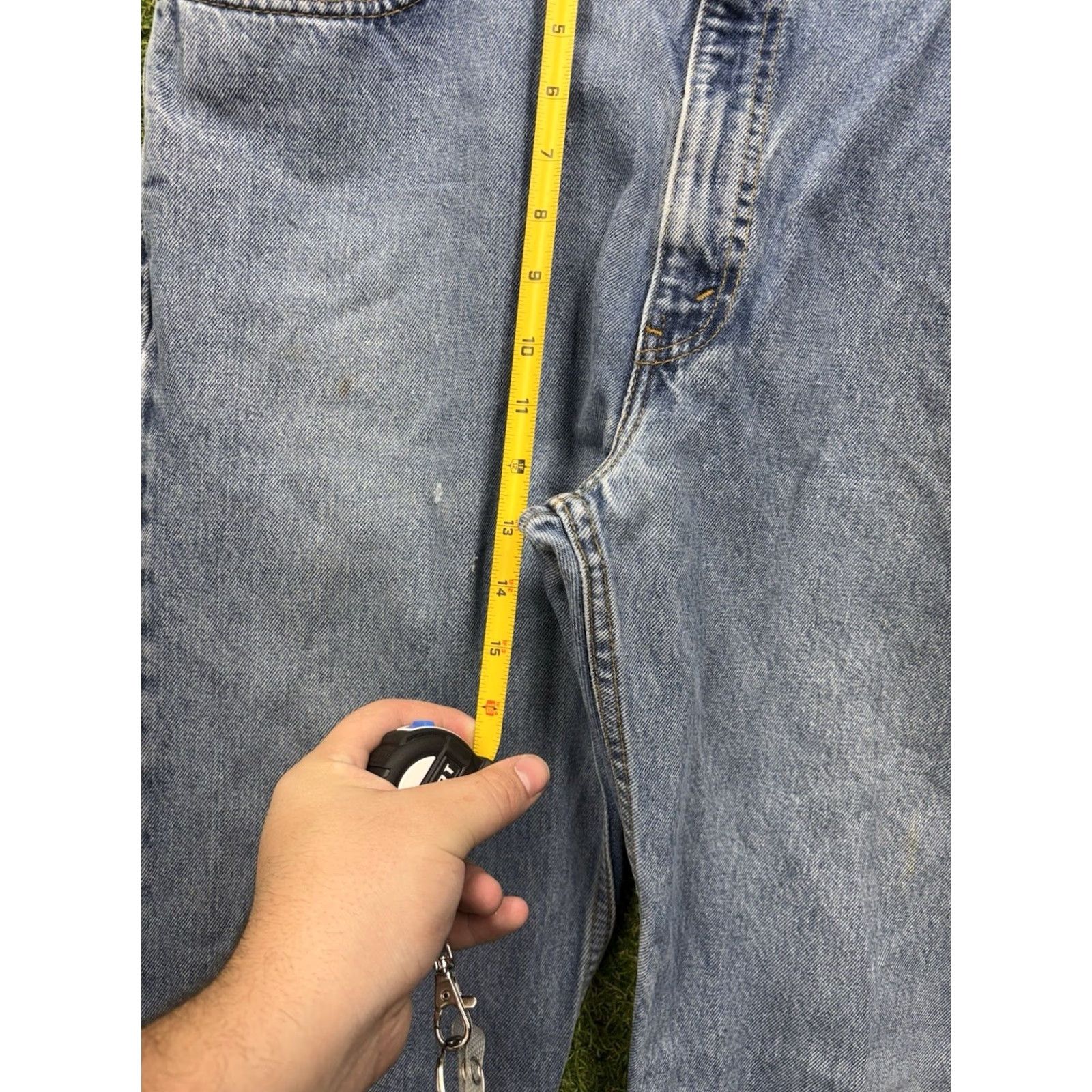 Levi's Levi's 505 Jeans Mens 36x34 Regular Straight Light Wash Denim Casual Vintage Yes Blue Leather Logo 90s Modern Mens Size US 36 / EU 52 - 6 Thumbnail