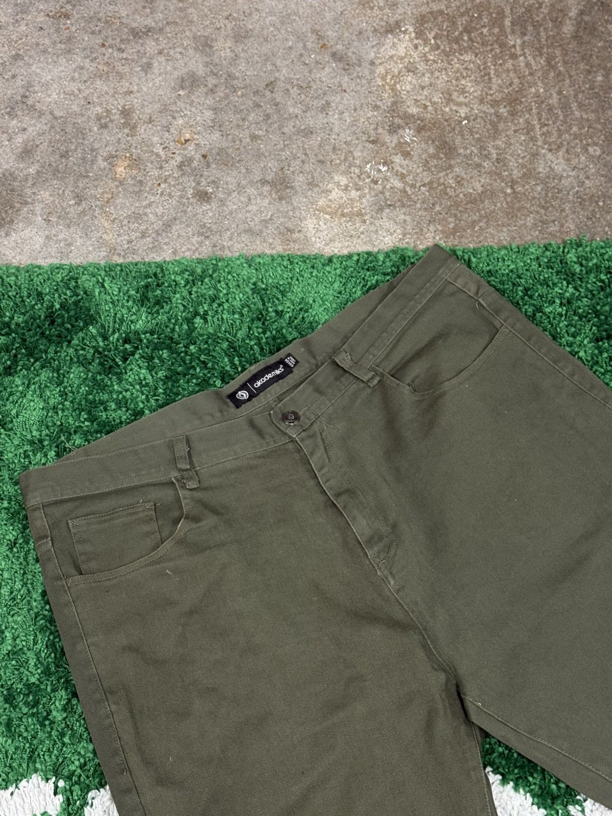 Akademiks Akademiks Olive Green Twill Denim Jeans Sz. 44 Size US 44 / EU 60 - 2 Thumbnail