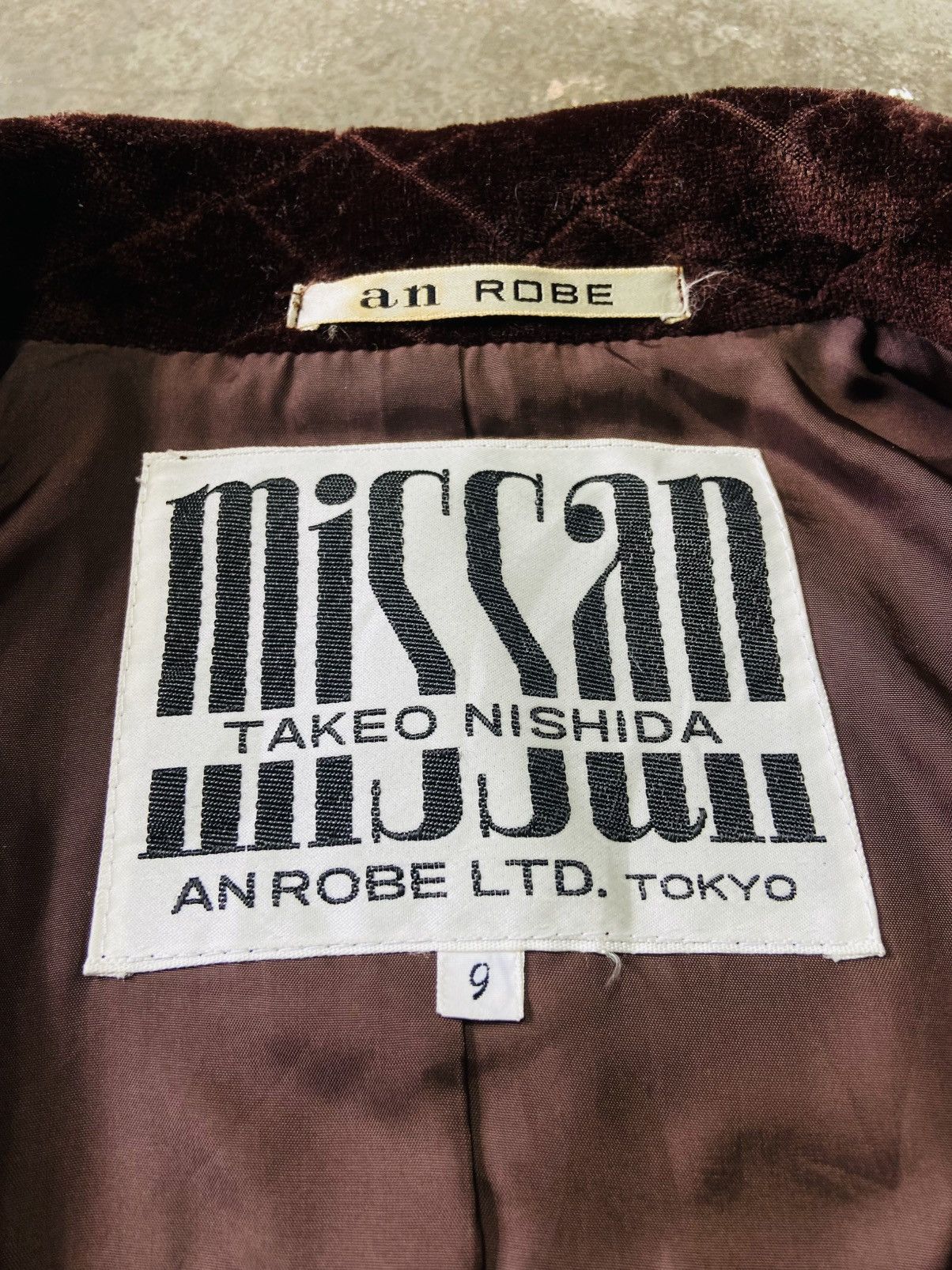 Japanese Brand Takeo Nishida Velvet Blazer Size S / US 4 / IT 40 - 11 Thumbnail
