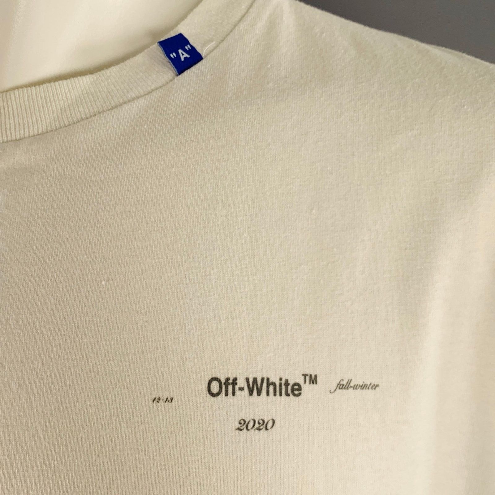 Off-White Size XS White Black Logo Cotton Crew-Neck T-shirt Size US XS / EU 42 / 0 - 2 Thumbnail