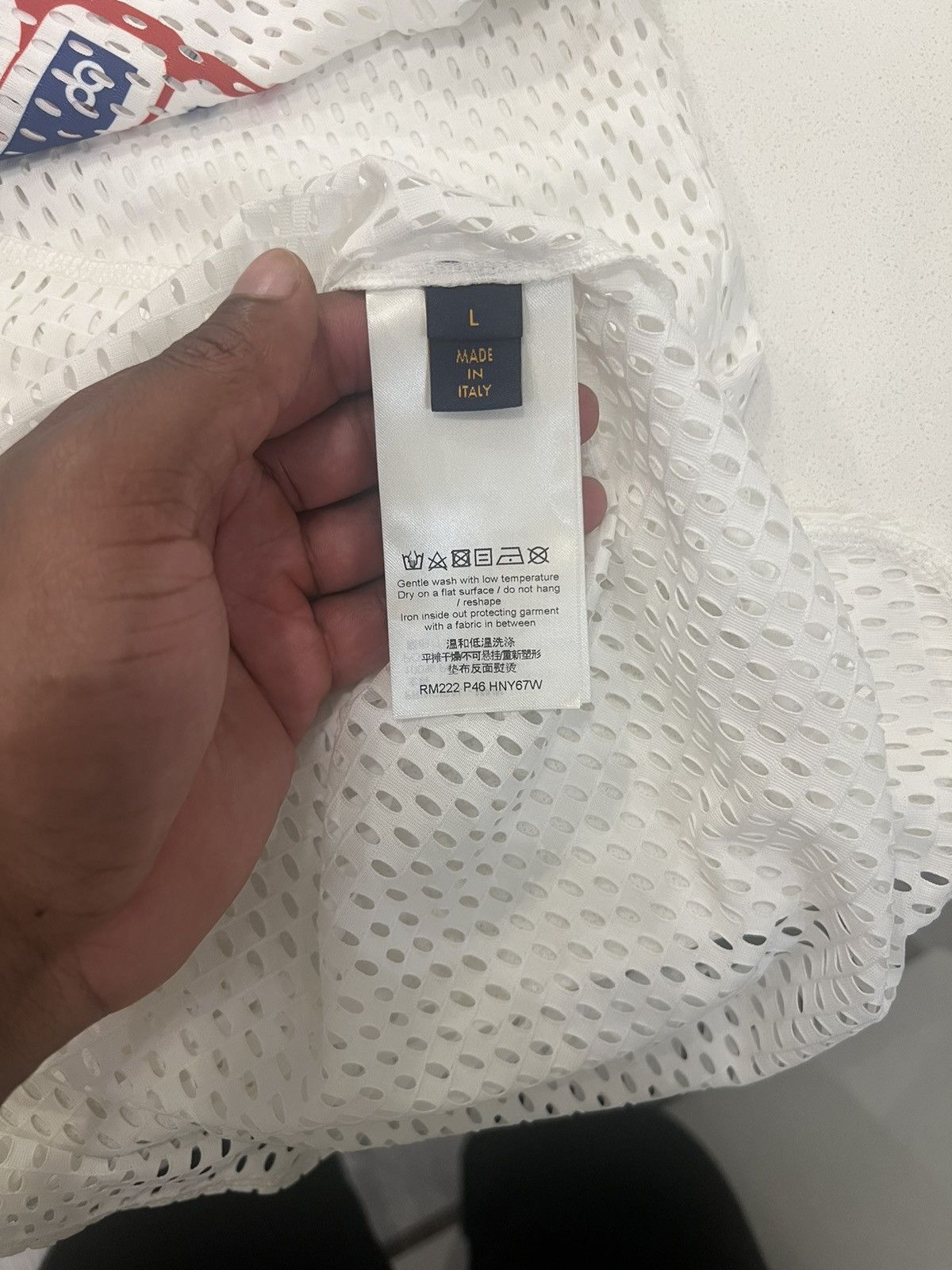 Louis Vuitton White and blue mesh longsleeve jersey Size US L / EU 52-54 / 3 - 2 Thumbnail