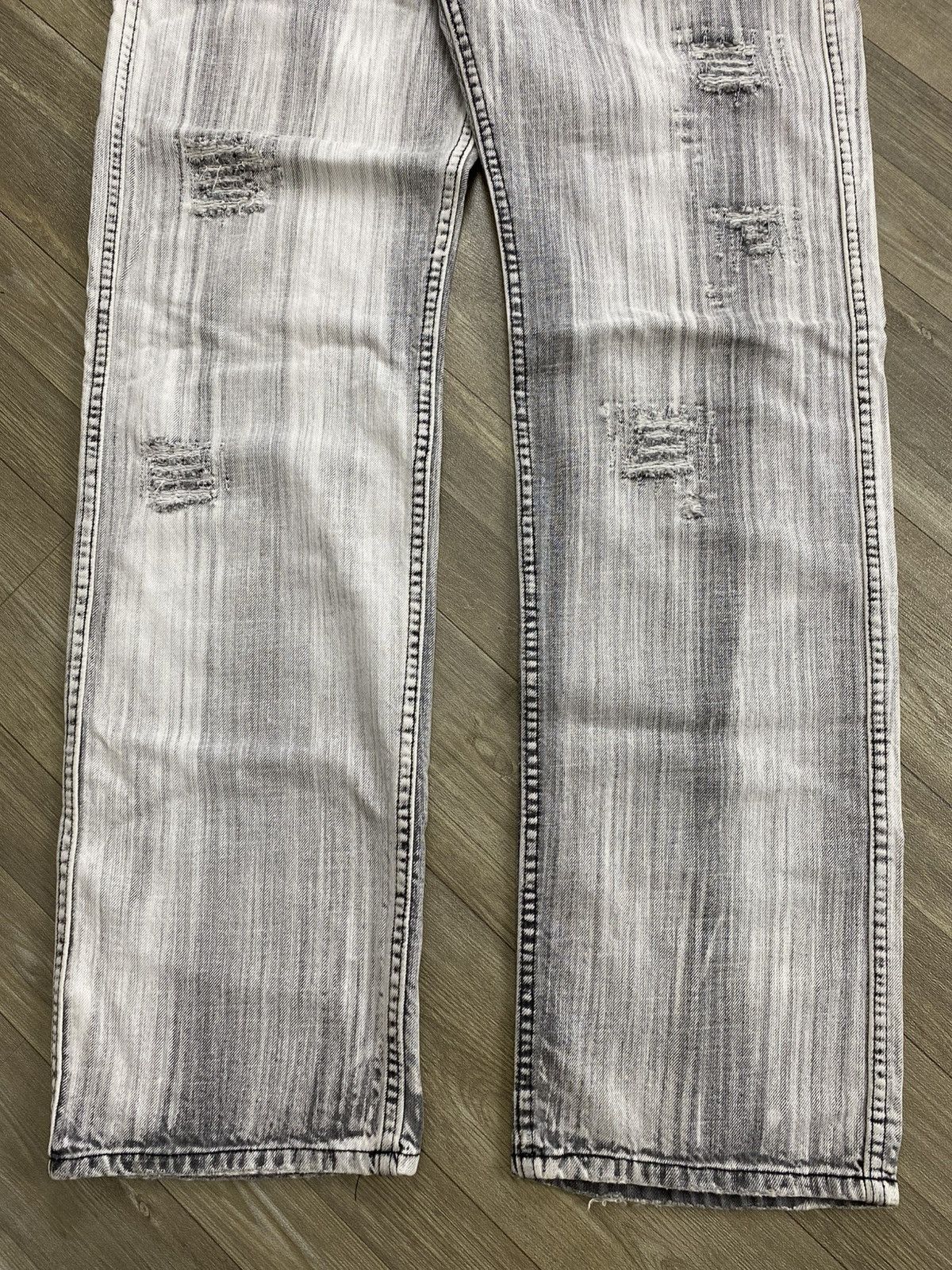 Japanese Brand 2000s Tornado Mart Style Acid Wash Punk Lgb Distressed Jeans Size US 32 / EU 48 - 9 Thumbnail