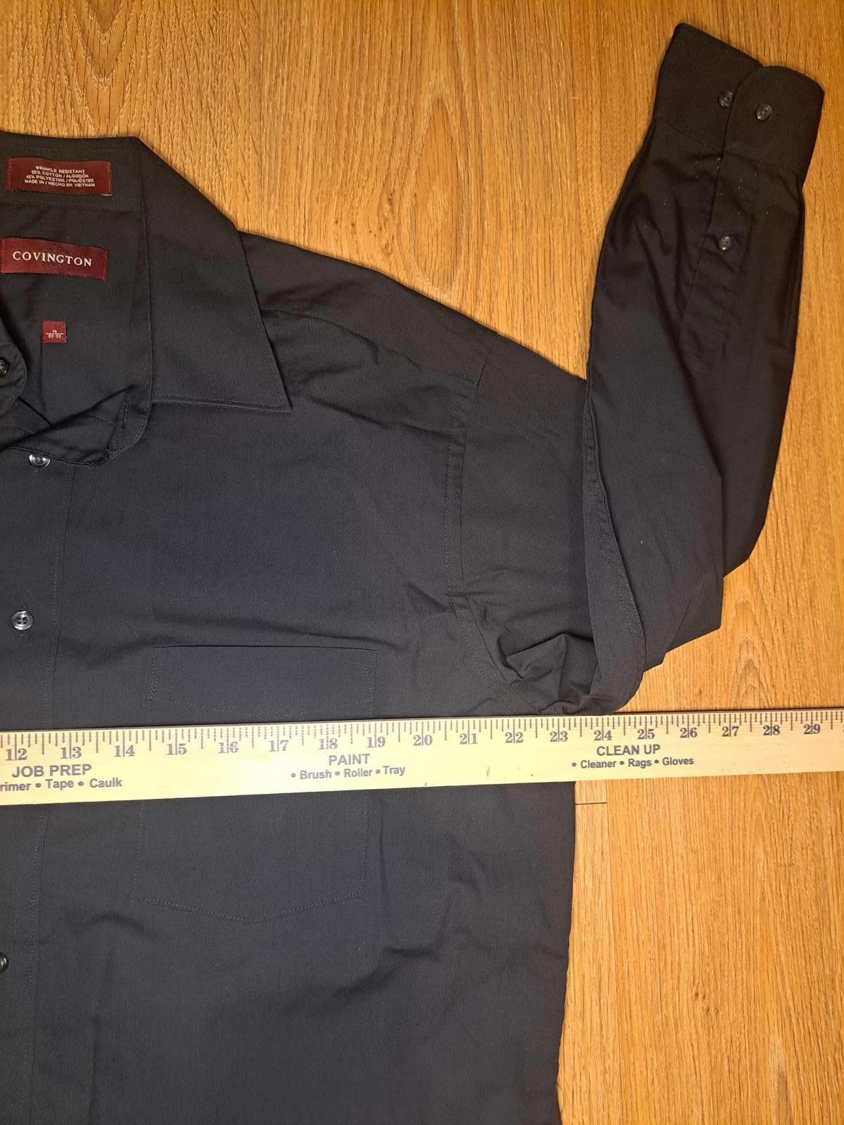 Covington Covington Dress Shirt Mens Medium 16-32/33 Black Cotton Size 38R - 6 Thumbnail