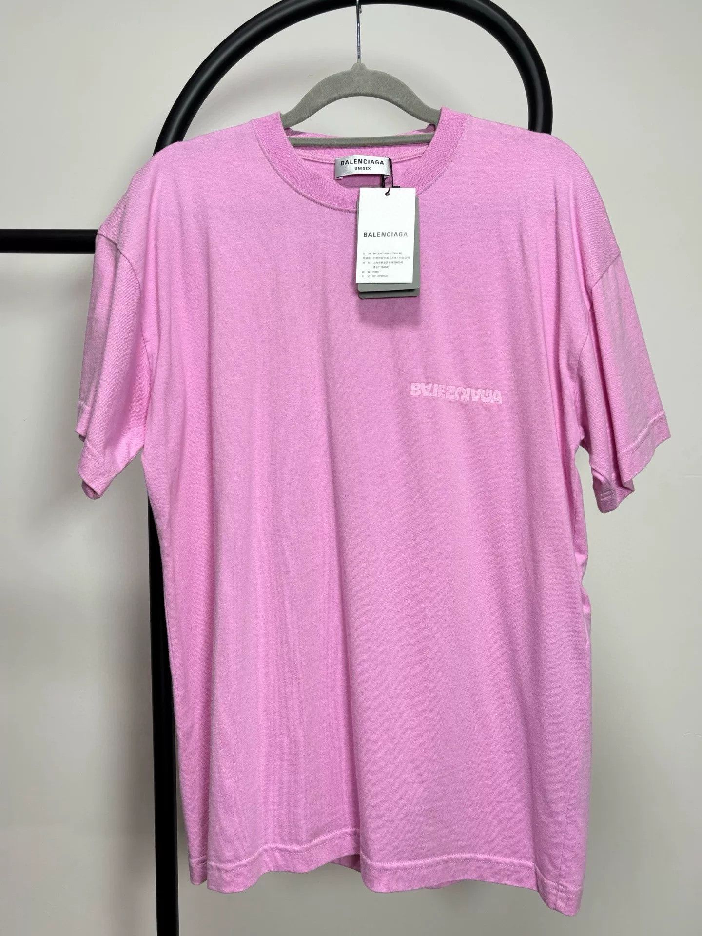 Balenciaga Balenciaga Retro Embroidered Pink T-Shirt S Women Size S / US 4 / IT 40 - 1 Thumbnail