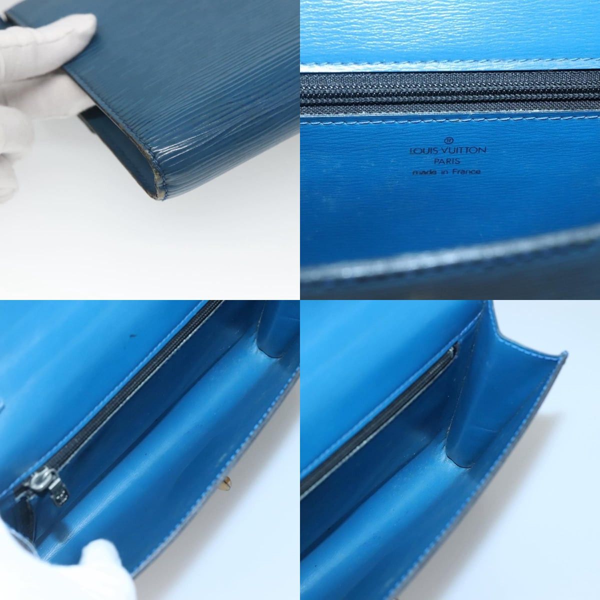 Louis Vuitton LOUIS VUITTON Epi Pochette Arche Shoulder Bag Blue M52575 Size ONE SIZE - 11 Thumbnail