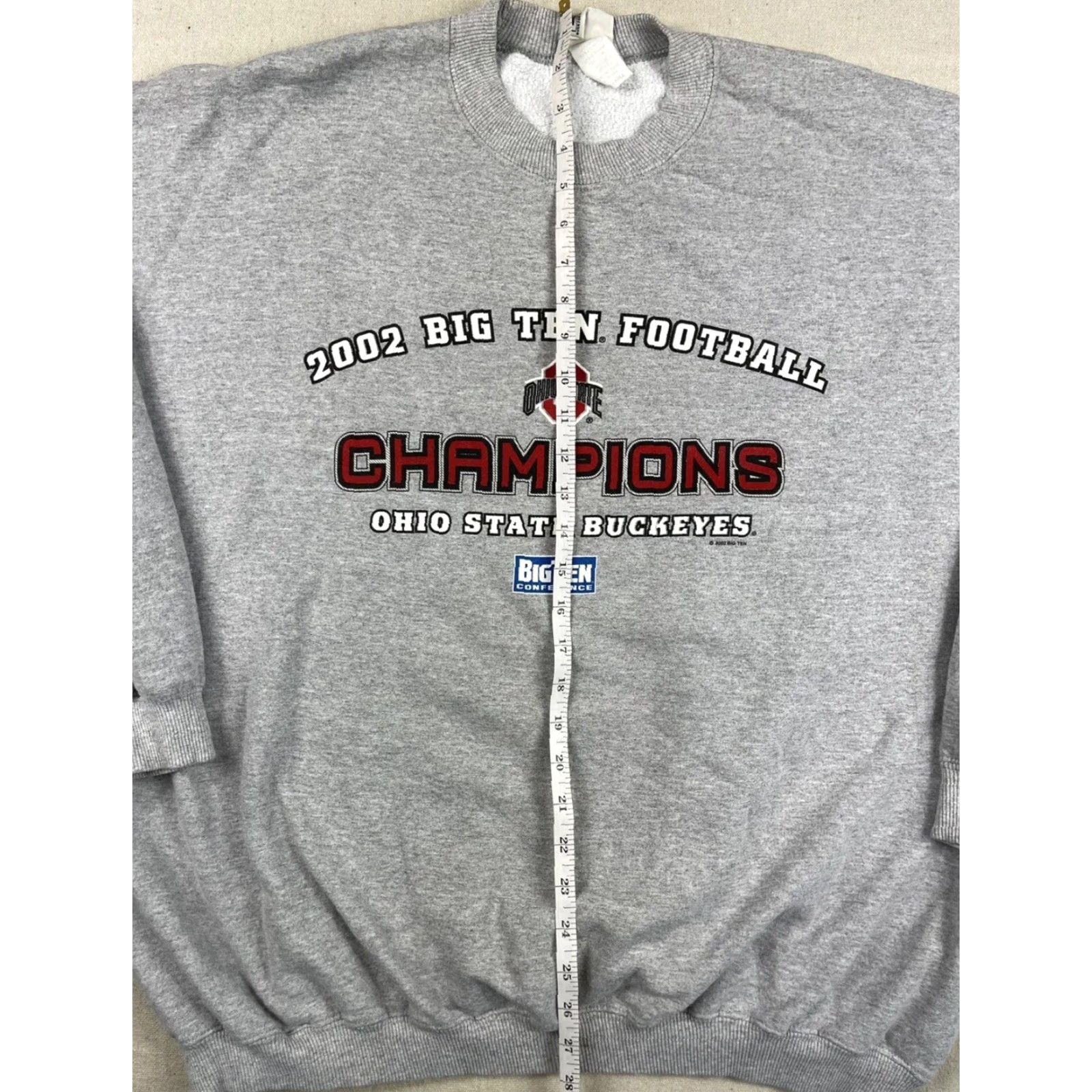 Lee VINTAGE Lee Ohio State Crewneck Sweatshirt 2XL Gray Men Sweatshirt Buckeyes Big Ten Champions 2002 NCAA 90s College Sports USA Football Shirt Size US XXL / EU 58 / 5 - 7 Thumbnail