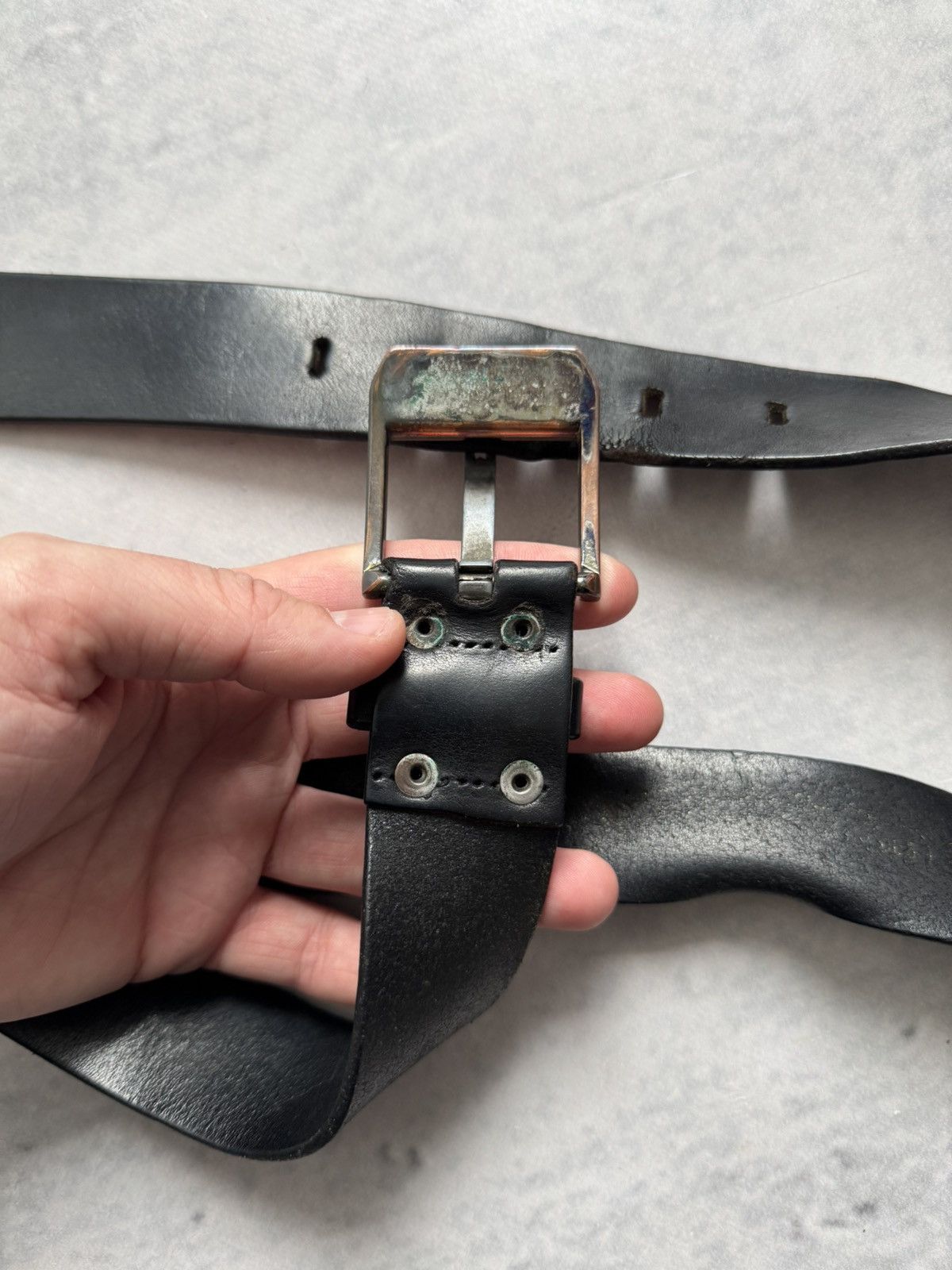 Diesel × Vintage Diesel vintage black belt unisex size 112cm Size ONE SIZE - 6 Thumbnail