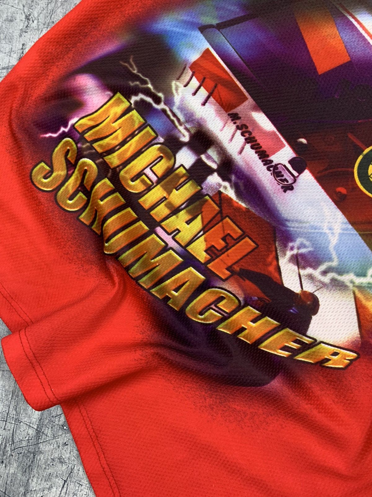 Formula 1 Vintage Michael Schumacher Formula Uno Racing Polo Tee 90s Size US L / EU 52-54 / 3 - 5 Thumbnail