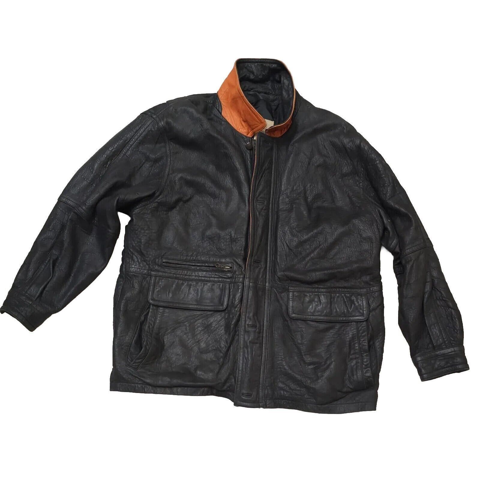 Vintage Georgetown Soft Leather Design Bomber Jacket Aviator