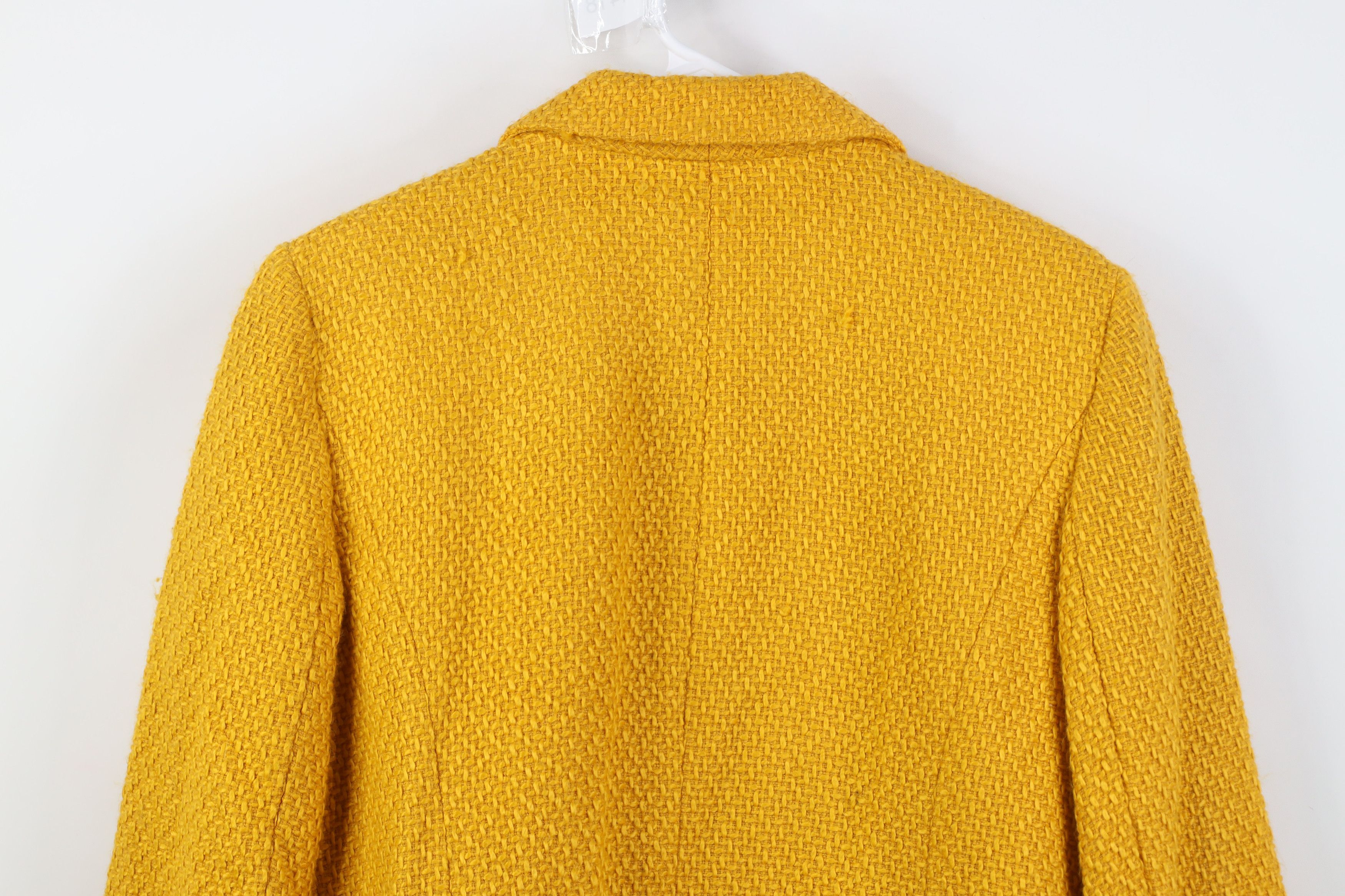 Vintage Vintage 90s Streetwear Weave Suit Coat Blazer Jacket Yellow Size XL / US 12-14 / IT 48-50 - 12 Thumbnail