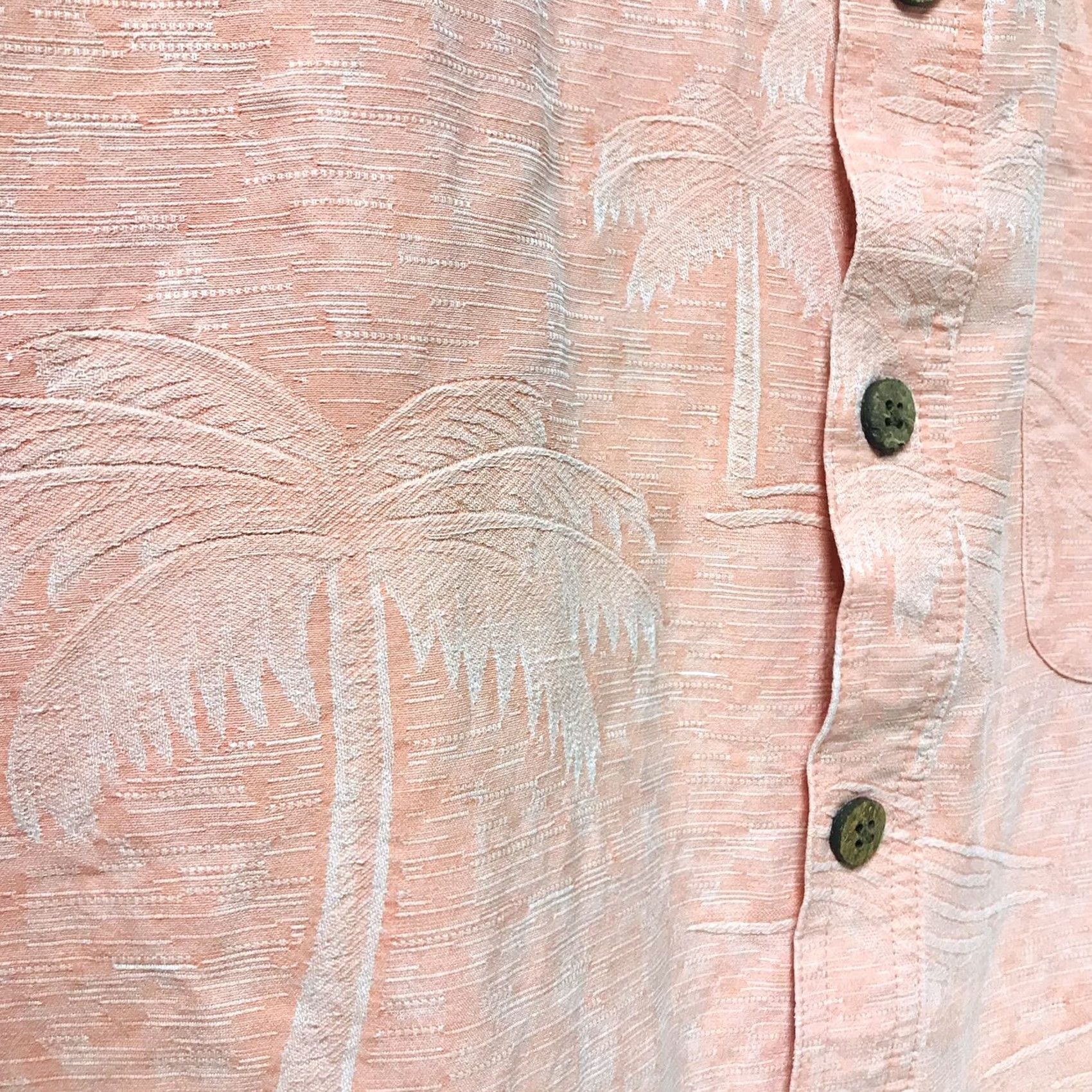 Vintage Island Republic Men Pink Palm Tree Silk Button-Up Short Sleeve Hawaiian Shirt L Size US L / EU 52-54 / 3 - 3 Thumbnail