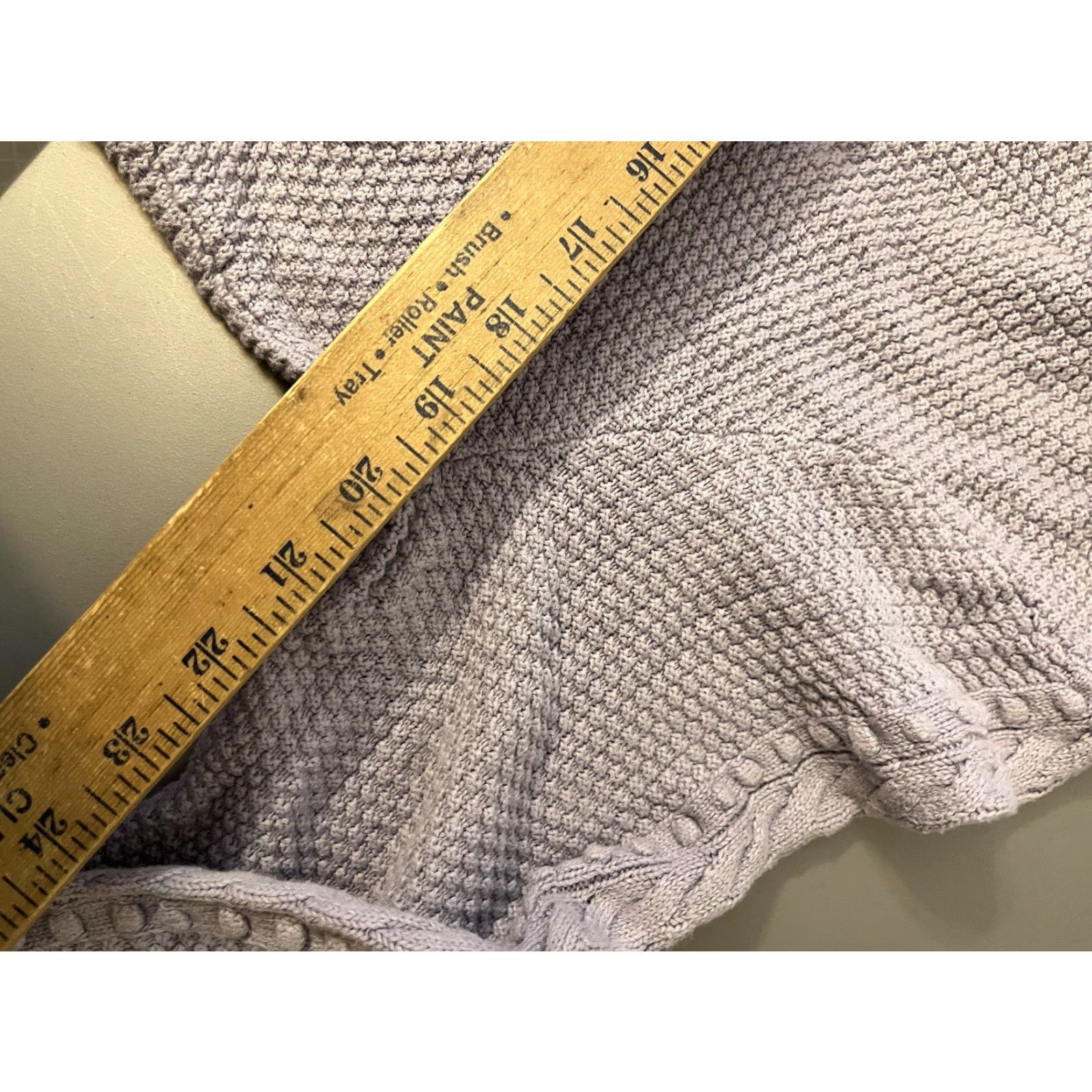 Loft LOFT Purple Cable-Knit Sweater Pullover Size Large Womens Size L / US 10 / IT 46 - 5 Thumbnail