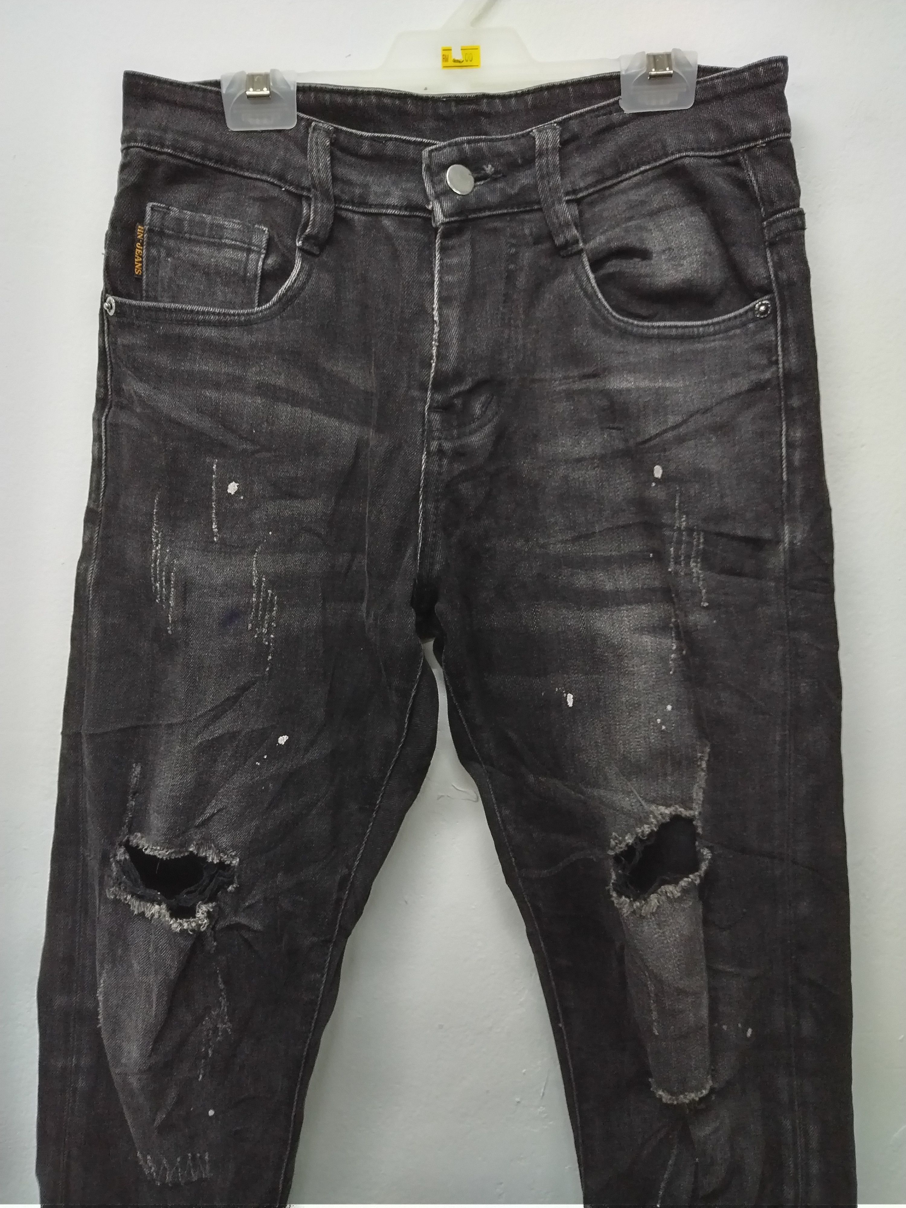 If Six Was Nine × Le Grande Bleu (L.G.B.) Nice Distressed Ribbed Stretchable Slim Jeans Size US 30 / EU 46 - 5 Thumbnail