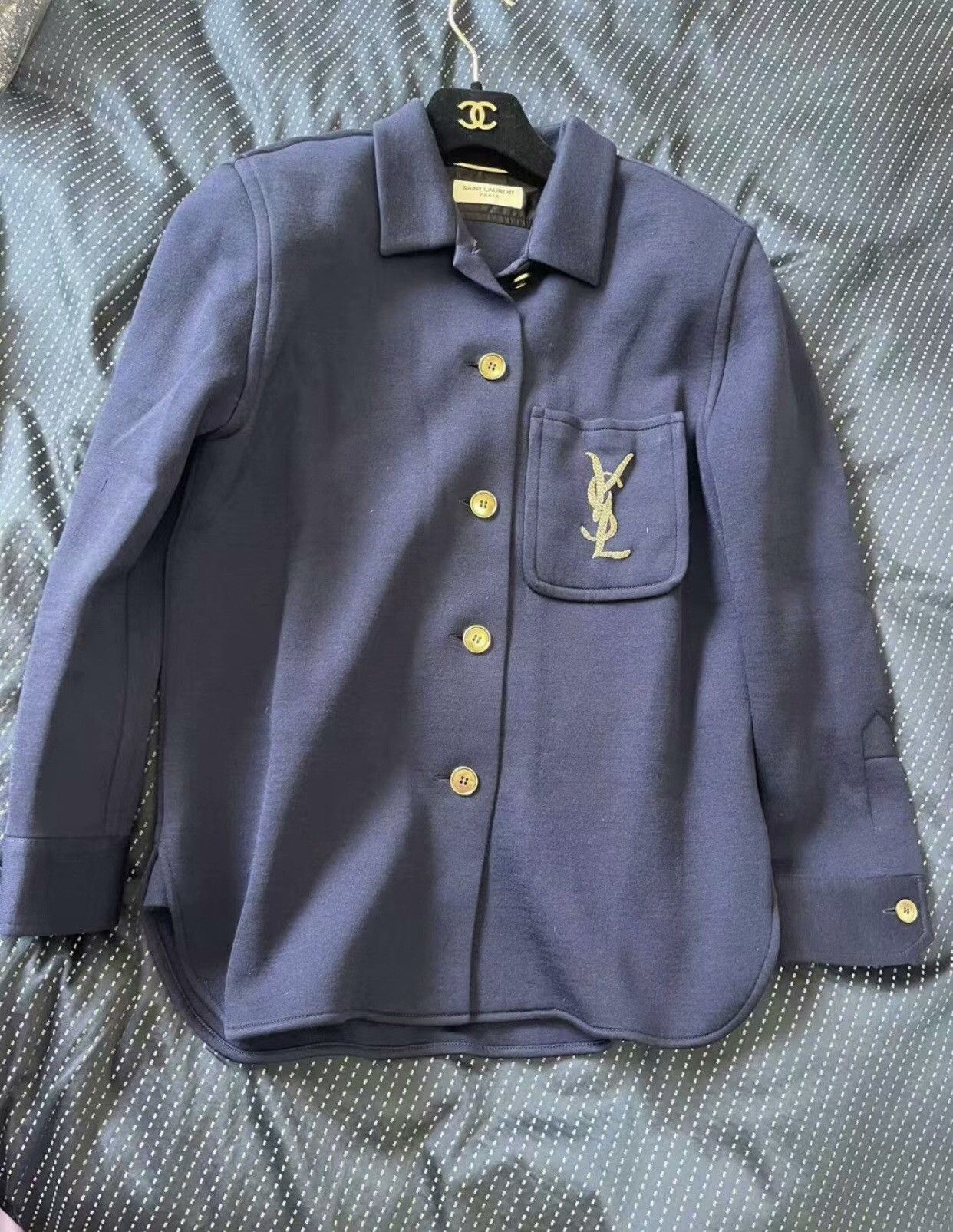 Saint Laurent Paris Saint Laurent Blue Gold Label Wool Jacket2412-Nextarrow Size US M / EU 48-50 / 2 - 4 Thumbnail