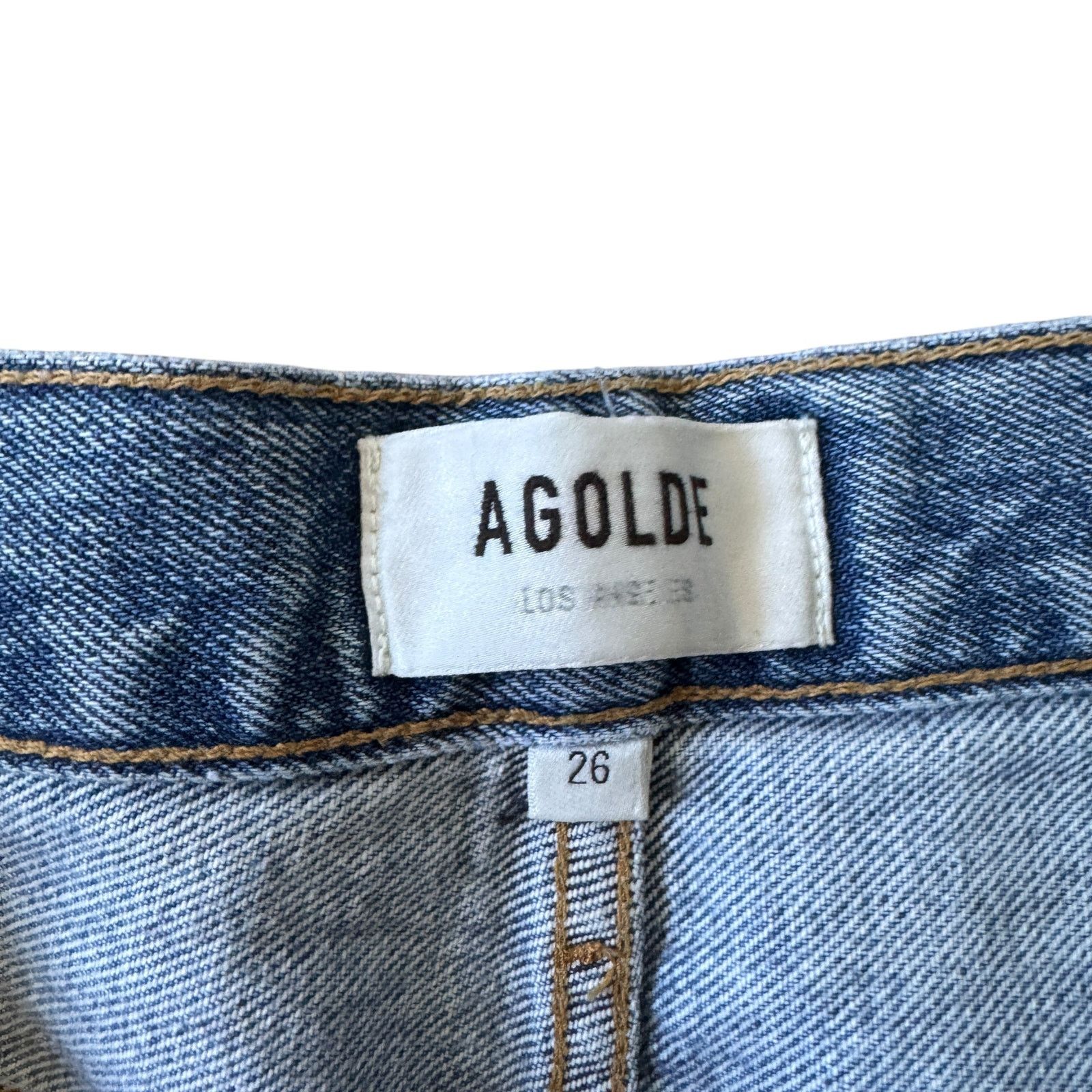 Agolde AGOLDE Riley High Rise Straight Crop Jean Distressed Size 26" / US 2 / IT 38 - 11 Thumbnail