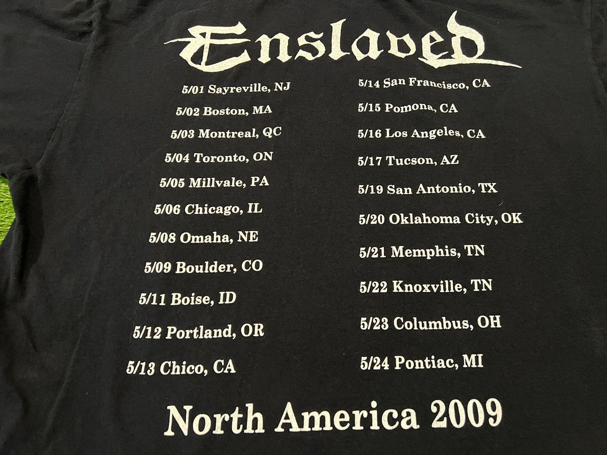 Band Tees × Vintage Vintage ENSLAVED Vertebrae 2009 Tour Dates 2-SIDED Norwegian Size US XL / EU 56 / 4 - 7 Thumbnail