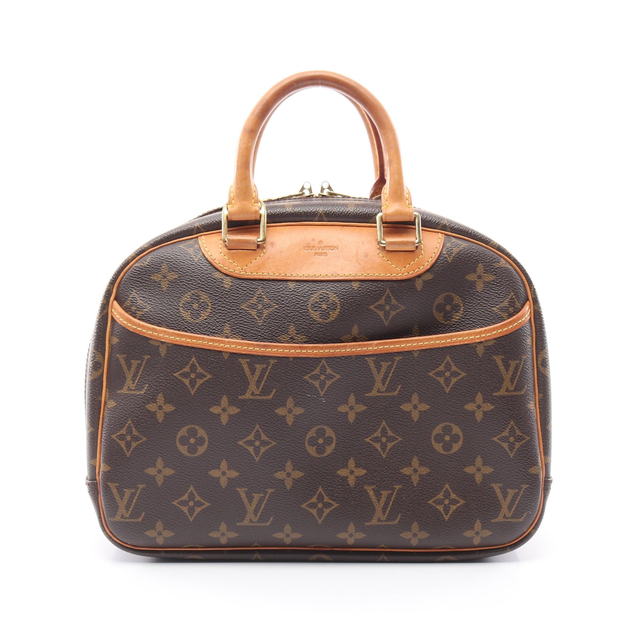 Louis Vuitton Louis Vuitton Trouville Monogram Handbag Leather Brown Size ONE SIZE - 1 Thumbnail
