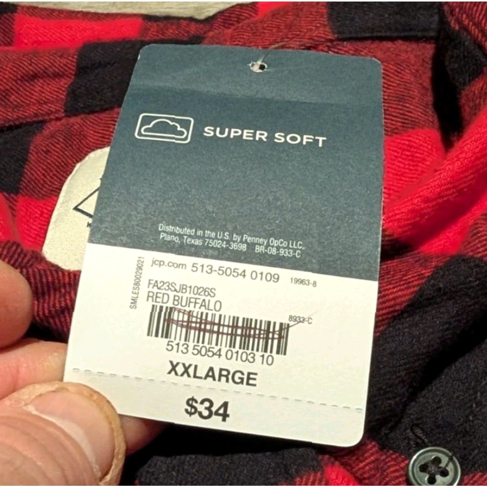 Vintage NWT St Johns Bay Shirt Mens XXL Buffalo Plaid Flannel Super Soft Button Down Size US XXL / EU 58 / 5 - 4 Thumbnail