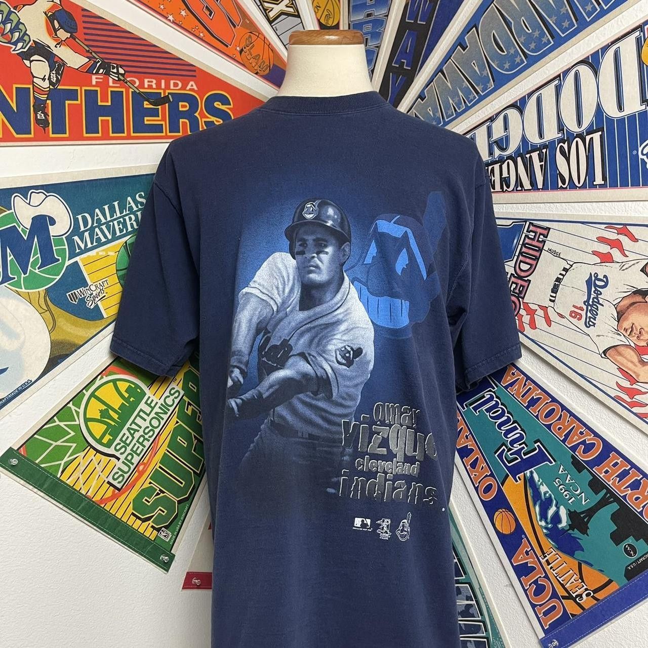 Vintage Cleveland Indians Baseball T Shirt Size XL Nutmeg Mills-See  Description