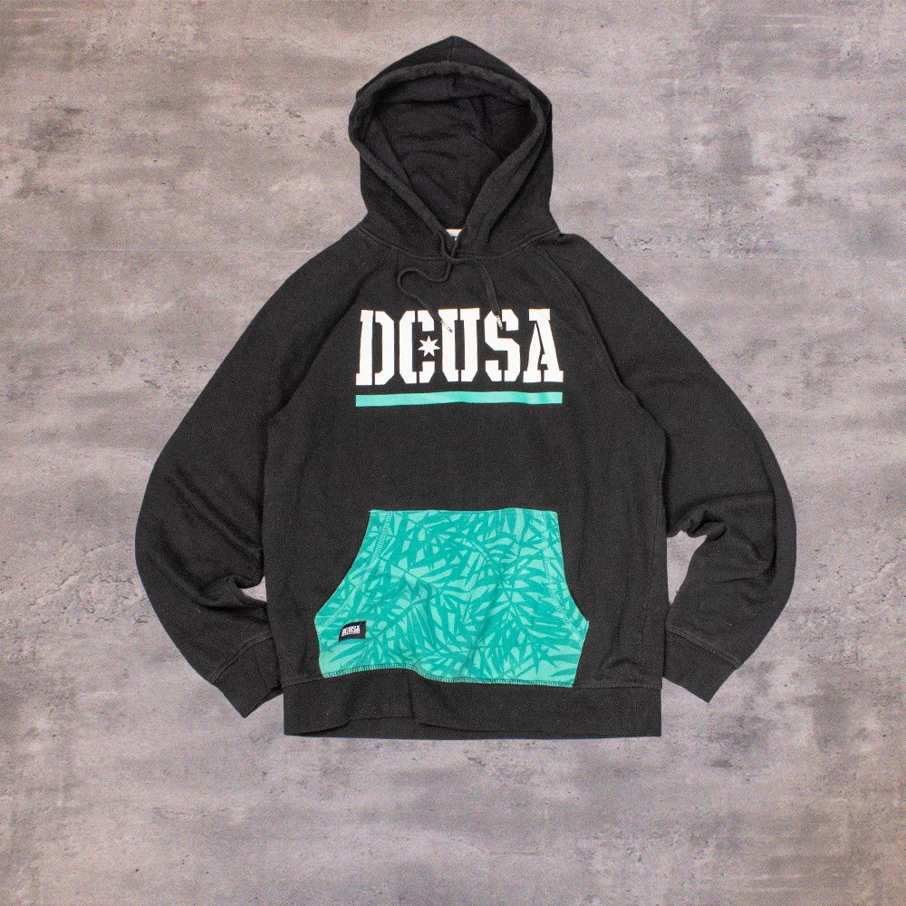 DC Y2K 2000's 00's DC Shoes USA Black Hemp Pattern Black Hoodie Size US M / EU 48-50 / 2 - 1 Thumbnail
