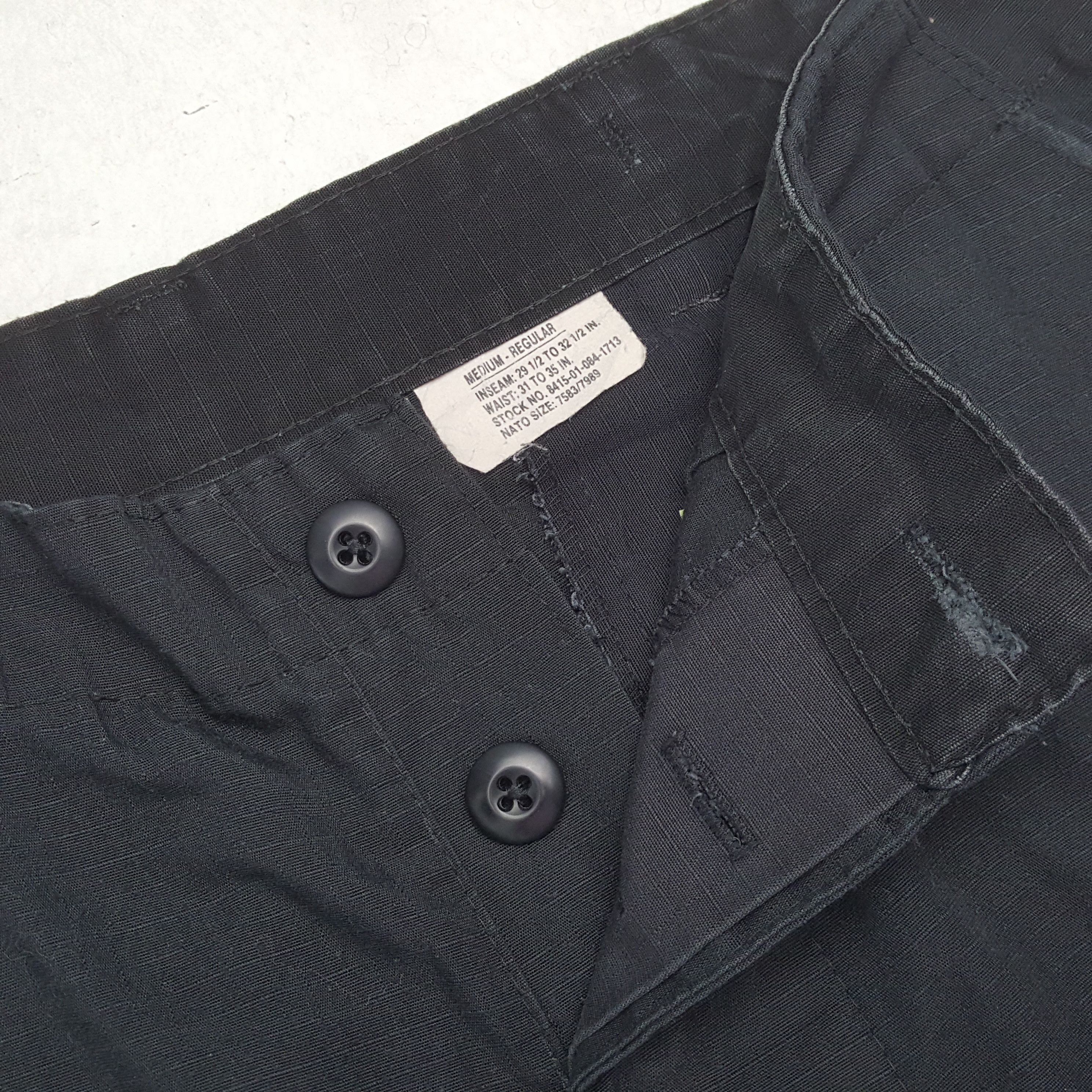 Designer Vintage Black Cargo Streetwear Skateboard Casual Pants RR9 Size US 30 / EU 46 - 12 Thumbnail